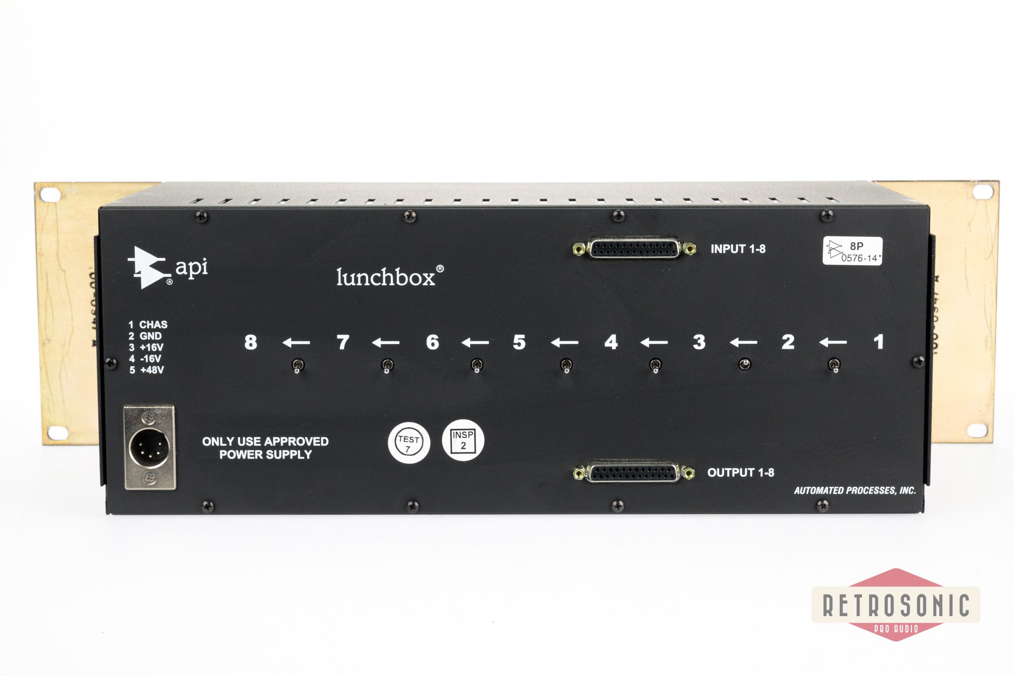 API 500-8P 500-series 8 slot rack