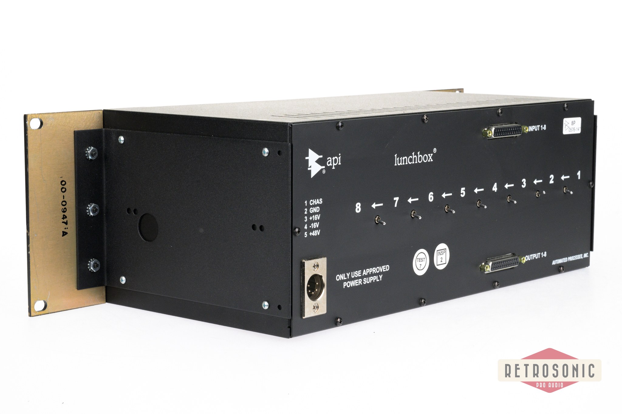 API 500-8P 500-series 8 slot rack