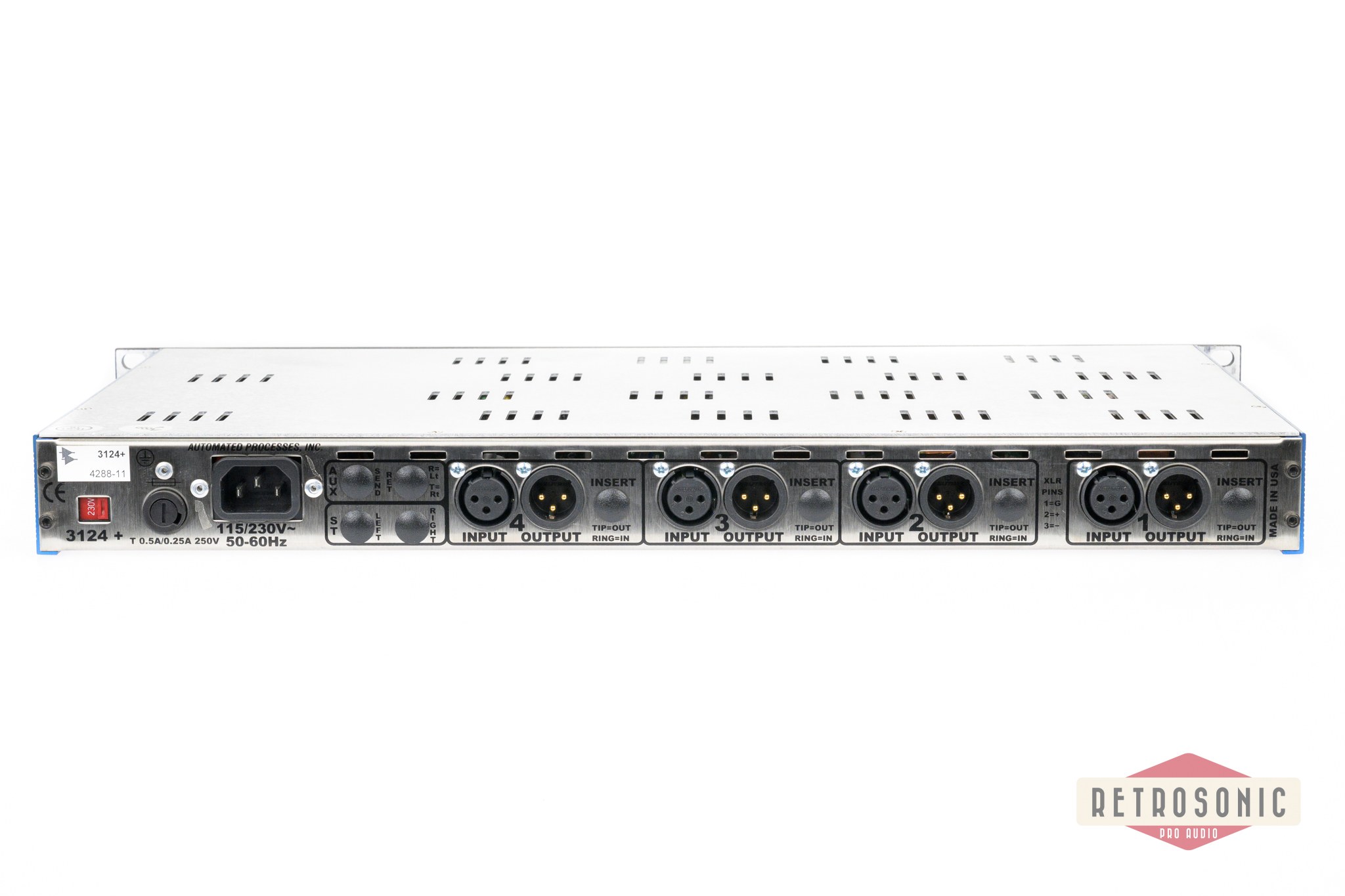 API Audio 3124+ 4-Channel Mic Preamp