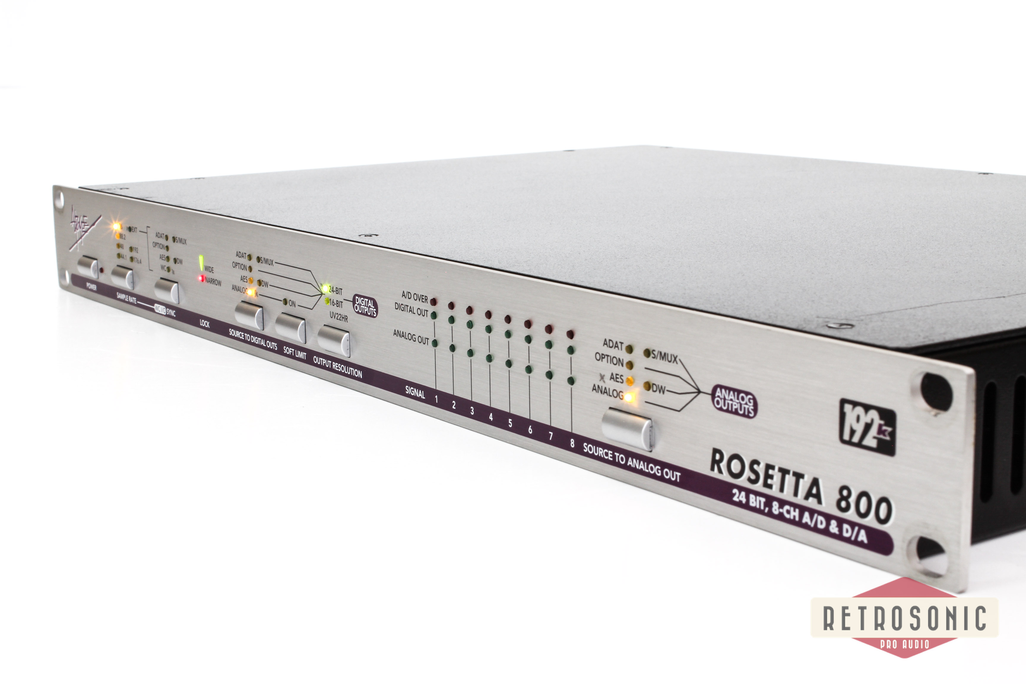 Apogee Rosetta 800 192K 8ch ADDA-converter. Adat / AES