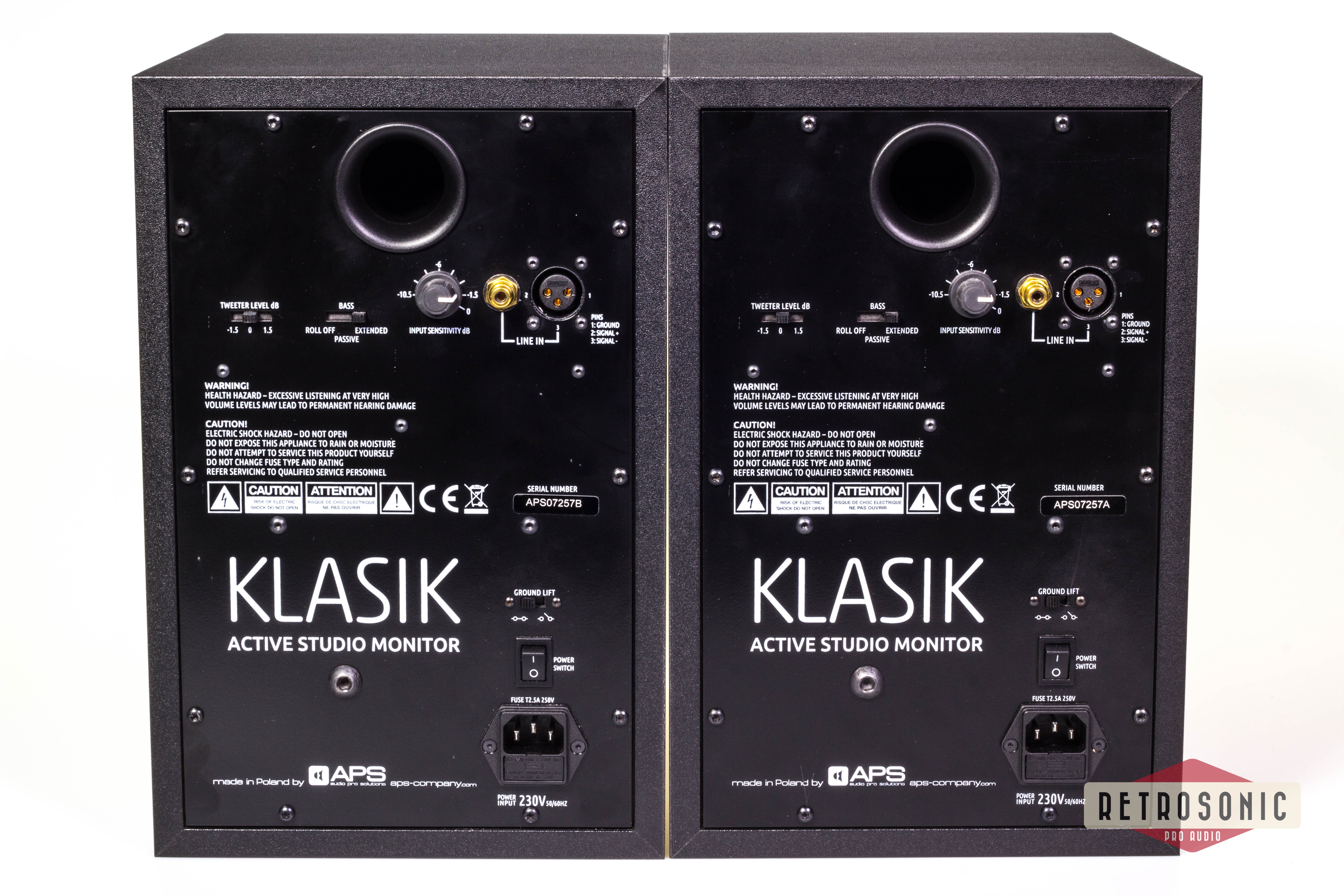 APS Klasik Active studio monitor pair