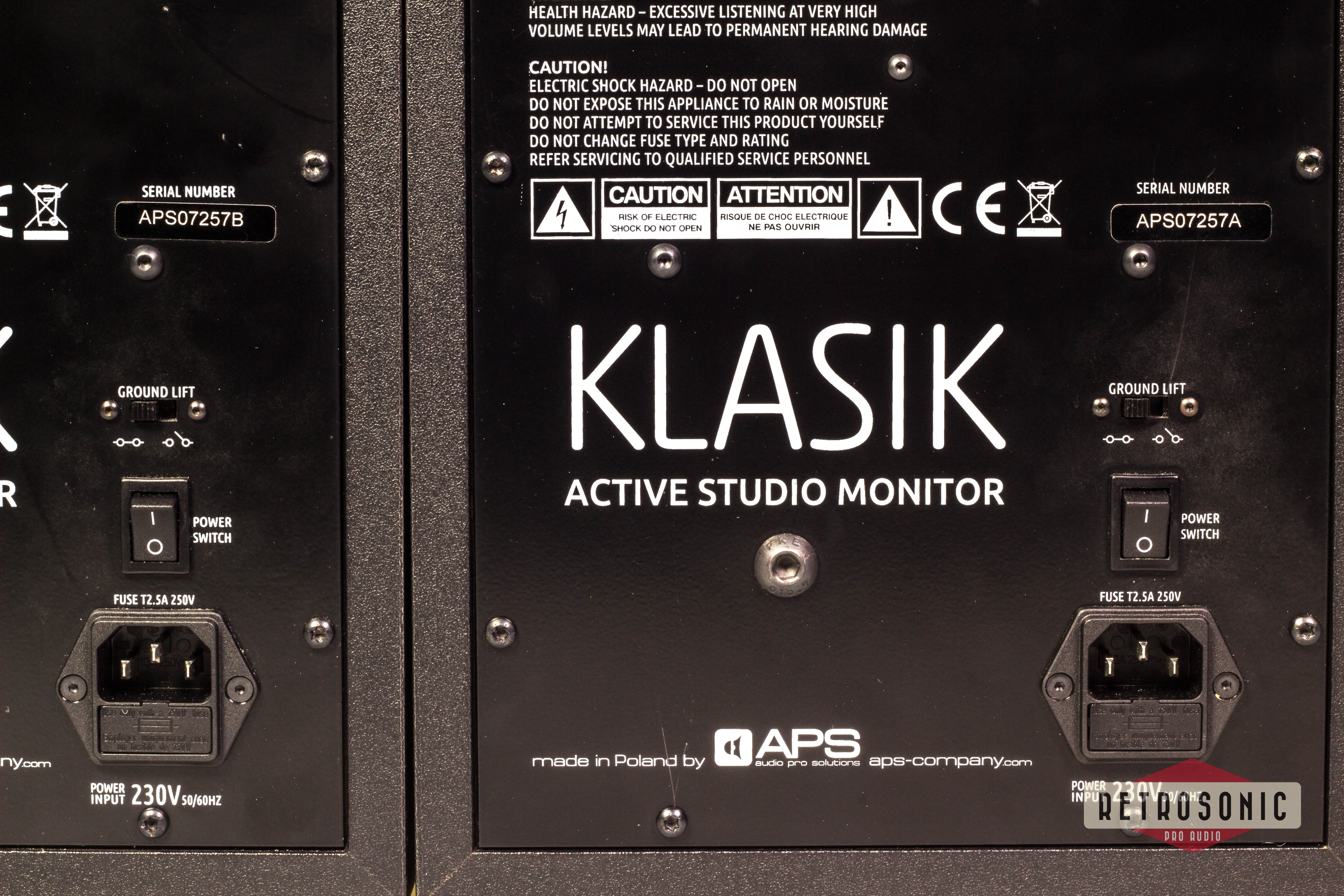 APS Klasik Active studio monitor pair