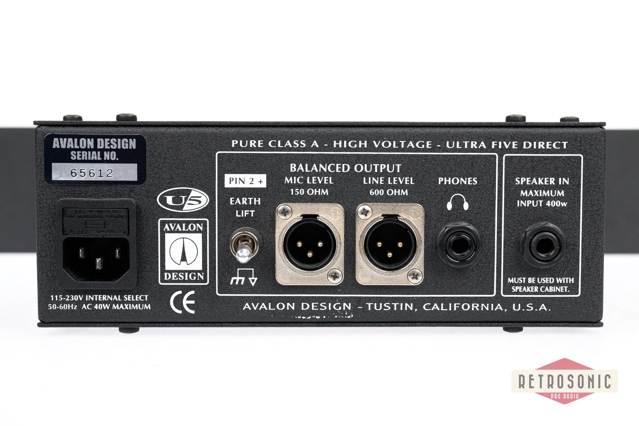 Avalon U5 Direct Box / Instrument Preamplifier