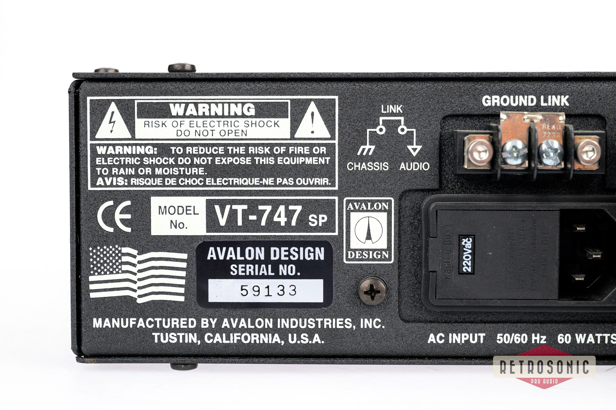 Avalon VT-747SP Stereo Compressor EQ 2000s - Silver