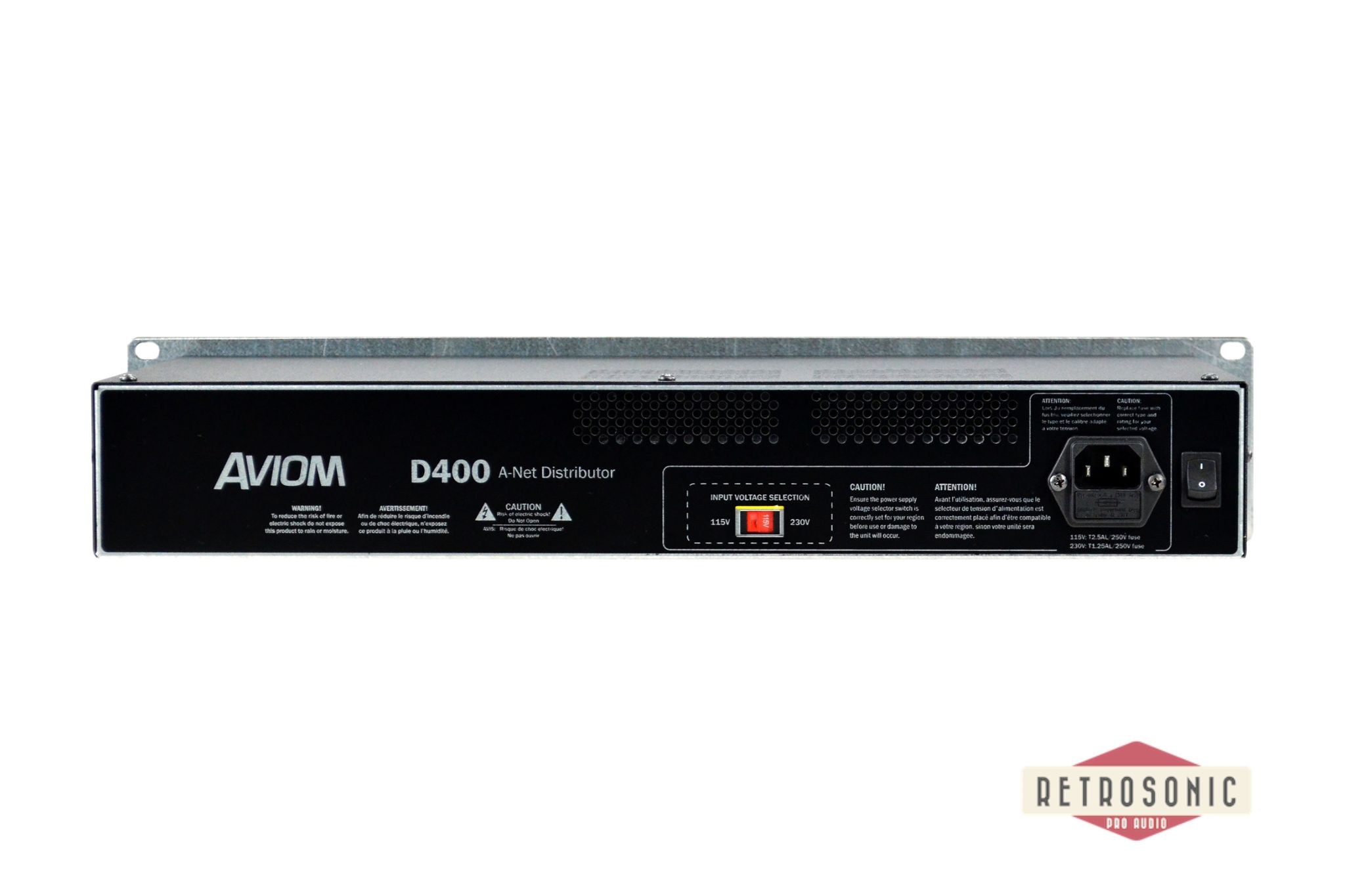 Aviom D400D A-Net Distributor, with Dante interface