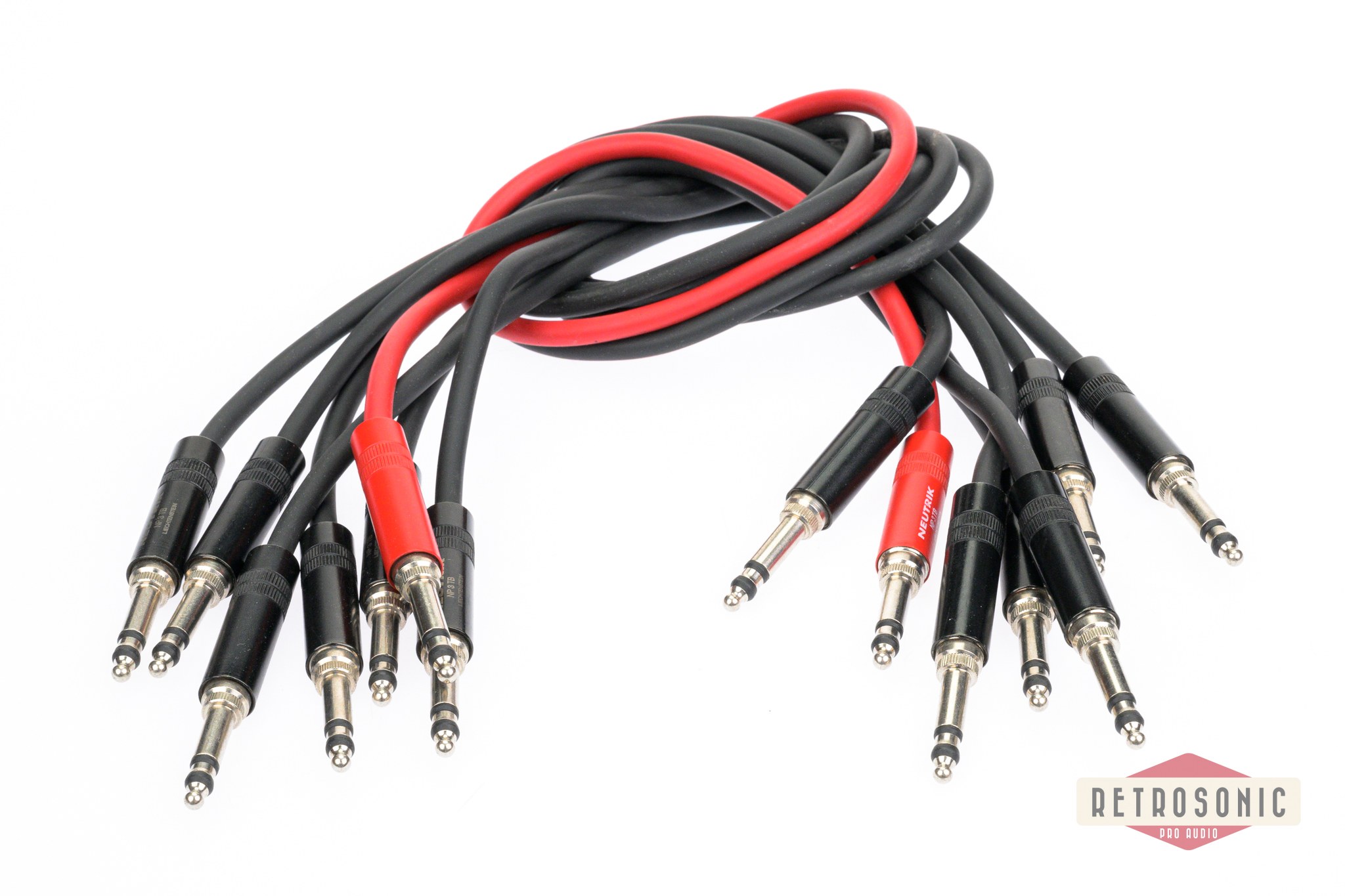 B-Gauge Patch Bay cable black 60 cm 6 pcs set