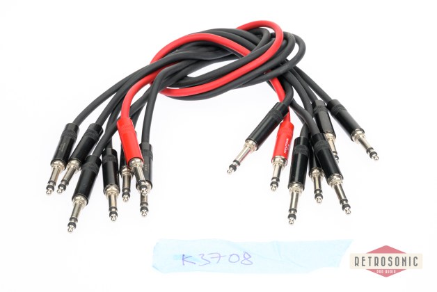 B-Gauge Patch Bay cable black 60 cm 6 pcs set