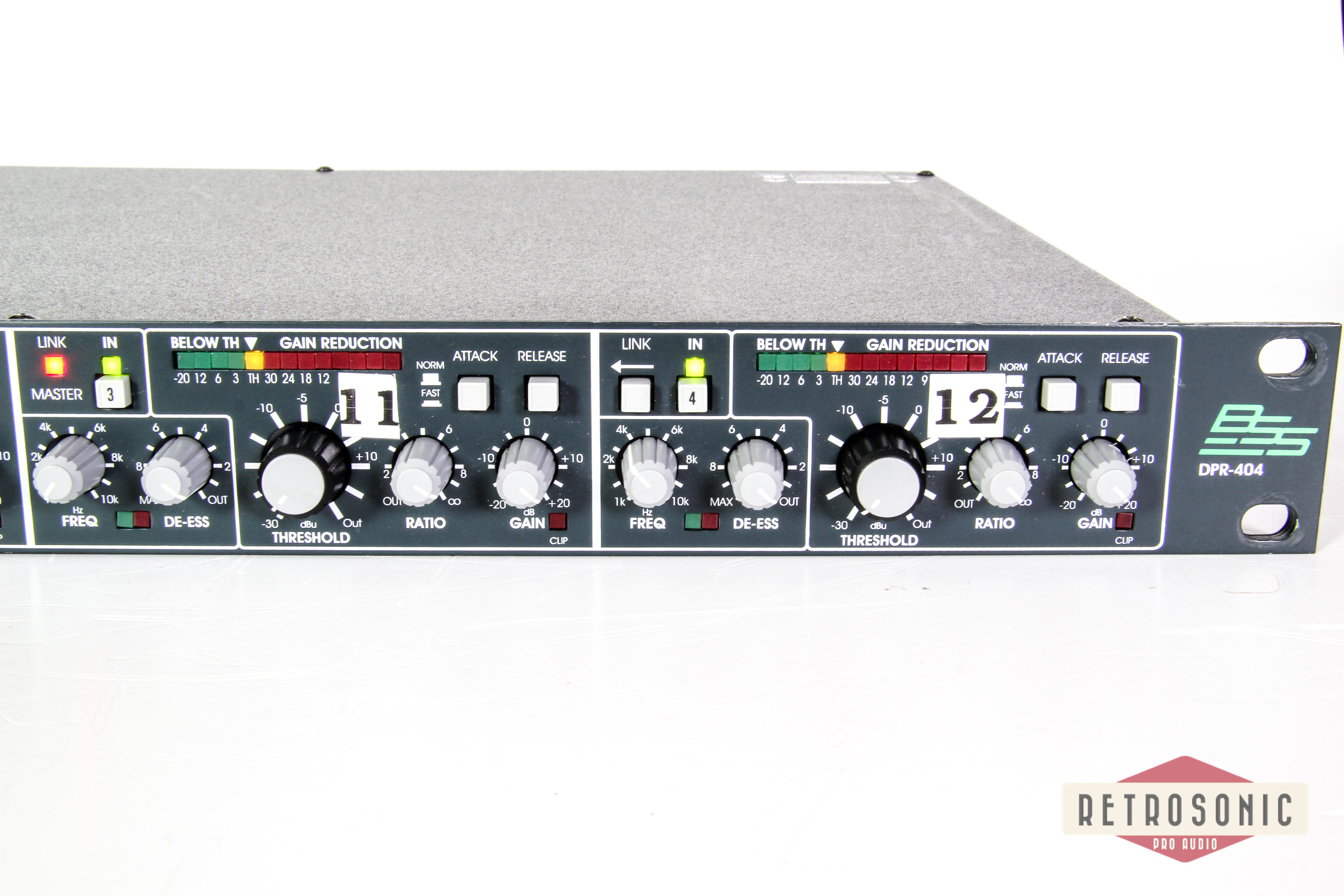 BSS DPR 404 Quad, 4-ch Compressor/Limiter, De--Esser #1050384