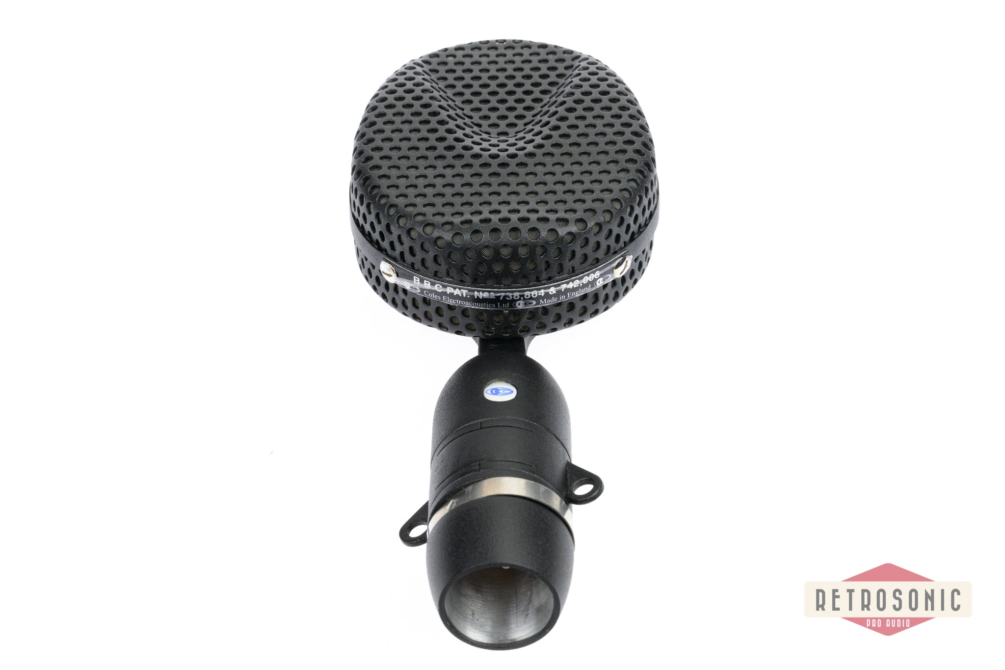 Coles 4038 Studio Ribbon Mic + Coles 4072 Schock-Mount Mic To Stand Adaptor with XLR for 4038