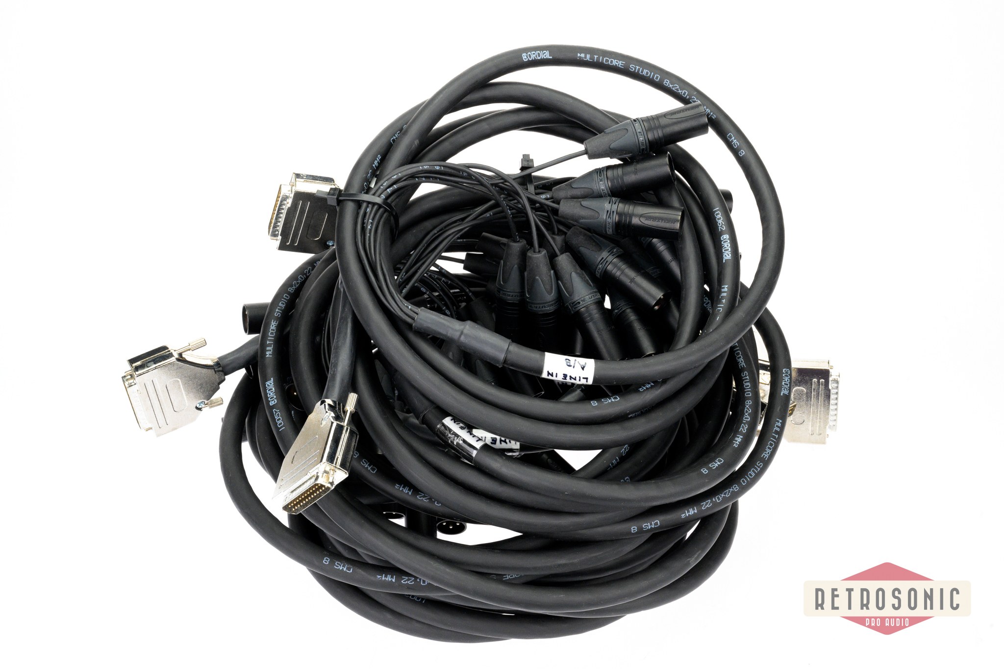 Cordial CMS 8 multipair DB25-8 x Neutrik NC-MXX XLR Male. 2.5m