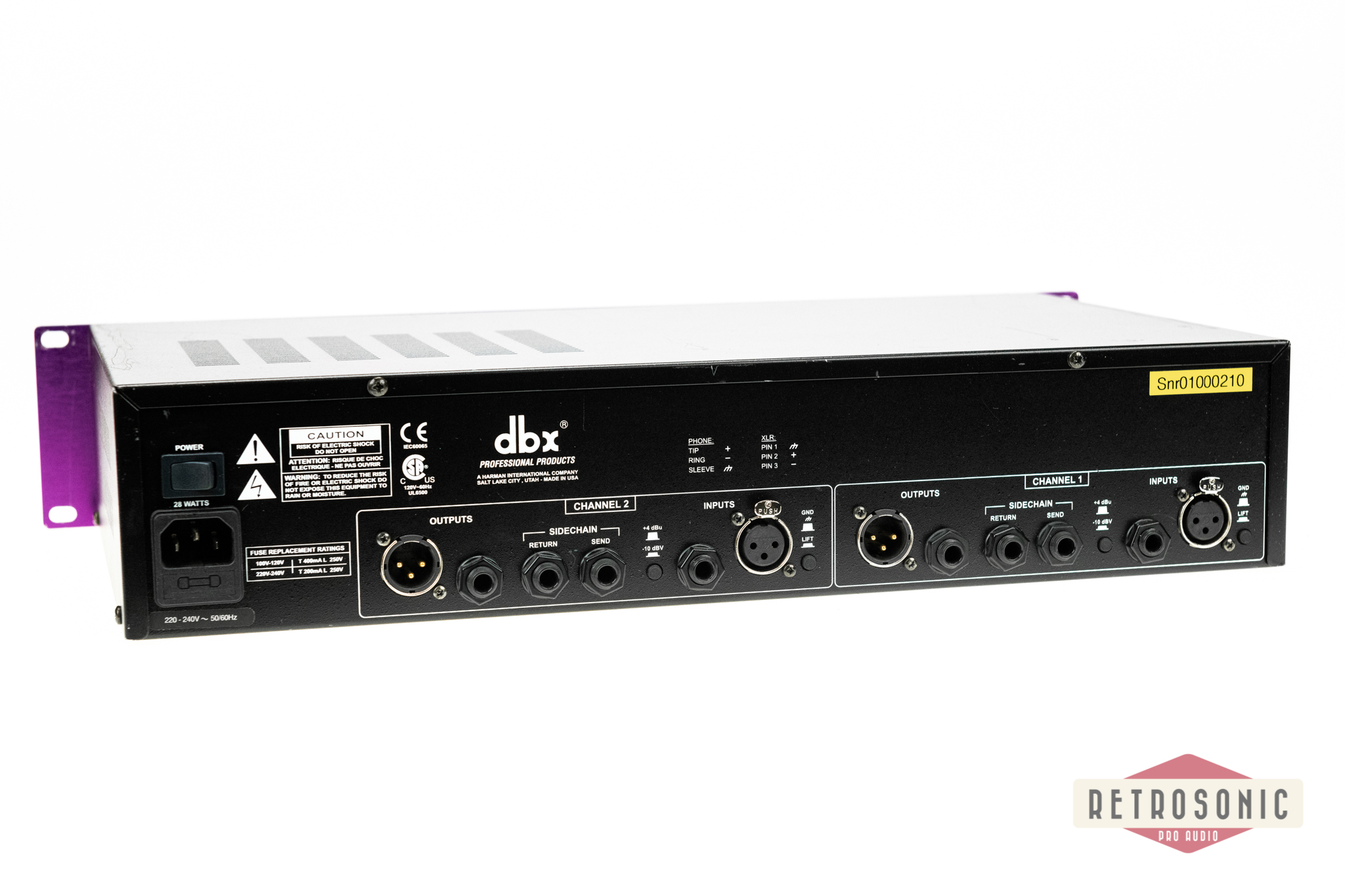 dbx 162SL Purple Series Stereo Compressor/Limiter