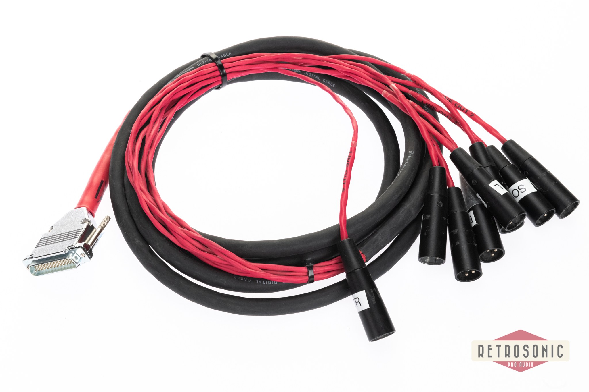 Digidesign 3.6m 8-pair cable DB25- 8xXLR-M