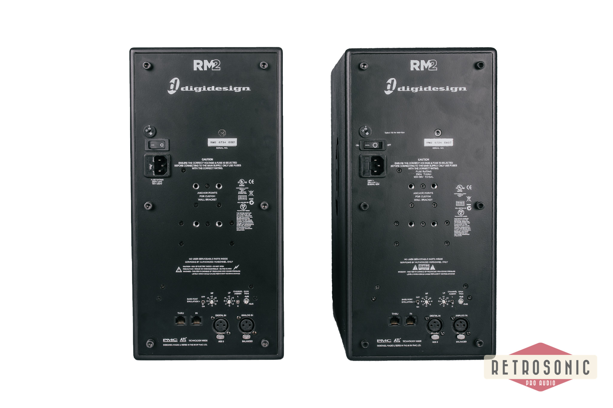 Digidesign / PMC RM 2 2-way active studio monitor pair