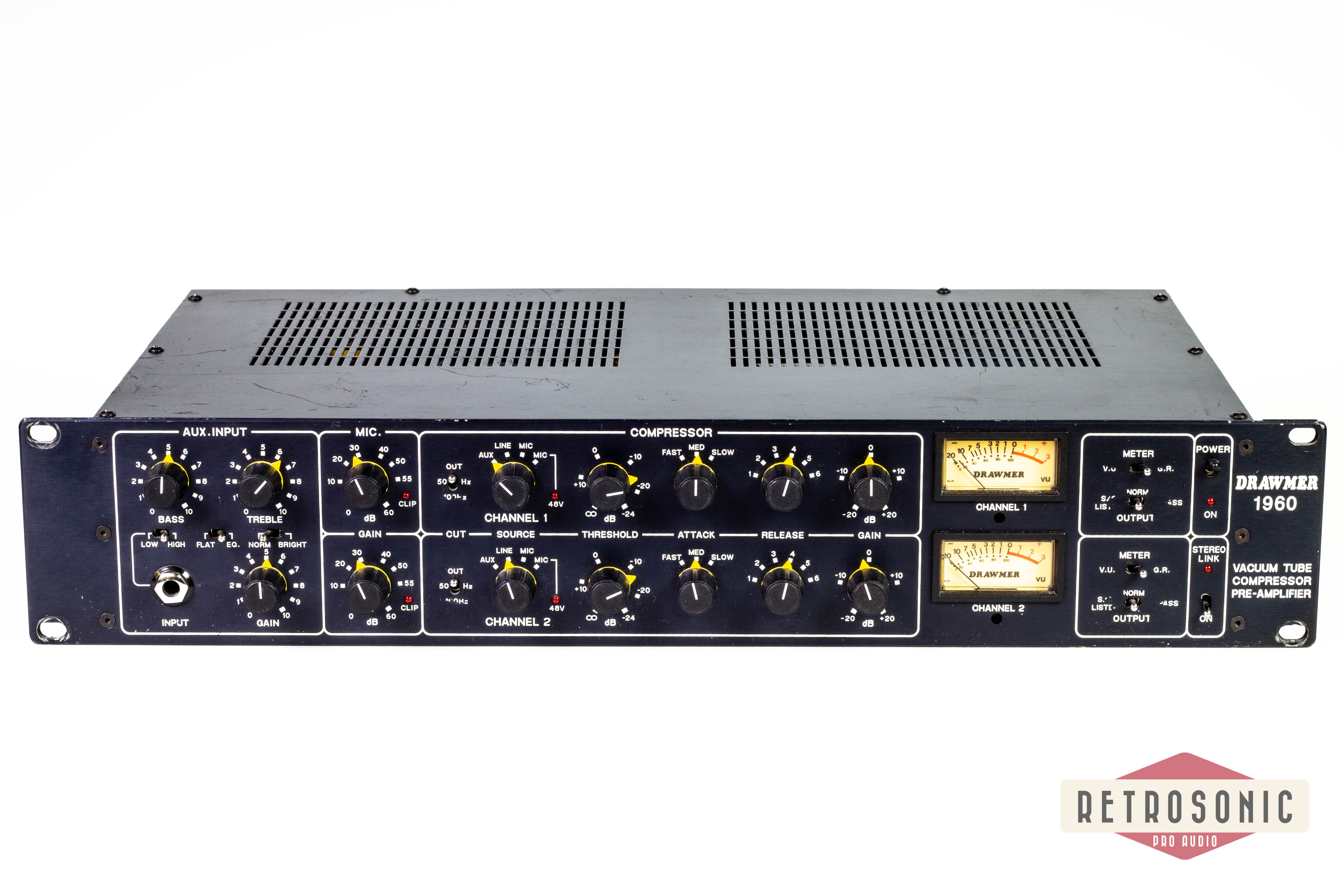 柔らかい Drawmer 1960 Pre Mic Lim+2ch Comp Tube 配信機器・PA機器・レコーディング機器