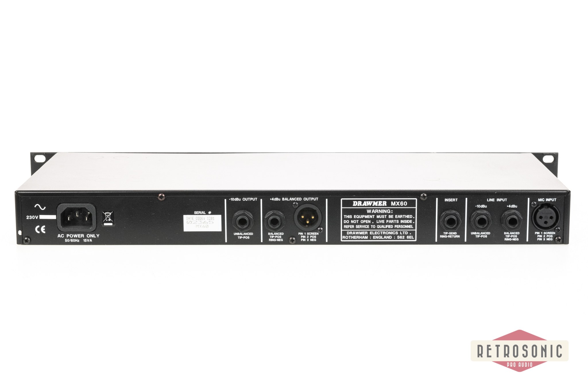 Drawmer MX60 Front End One Channel Strip