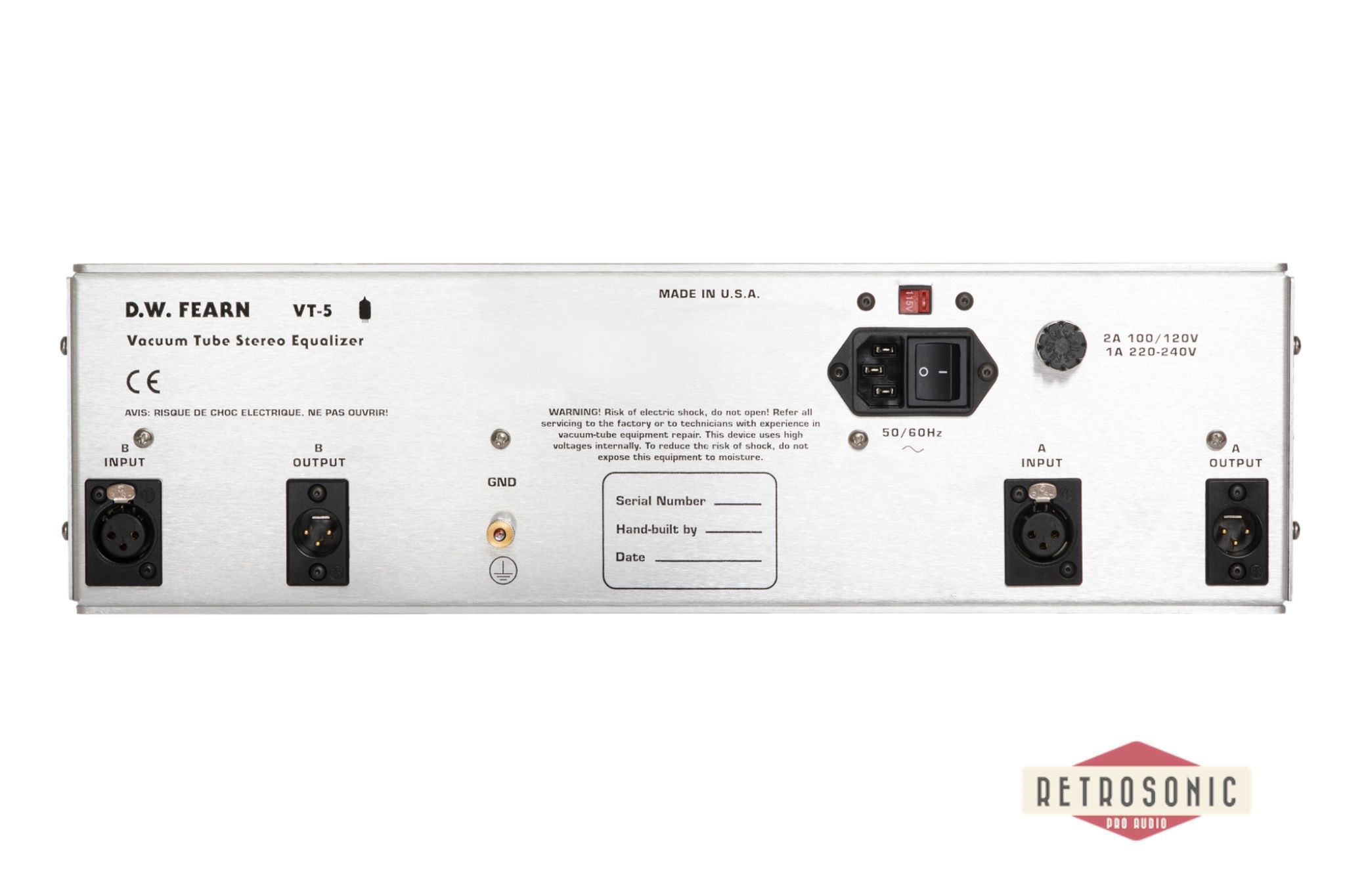 DW Fearn VT-5 All-Tube Tube Stereo Equalizer