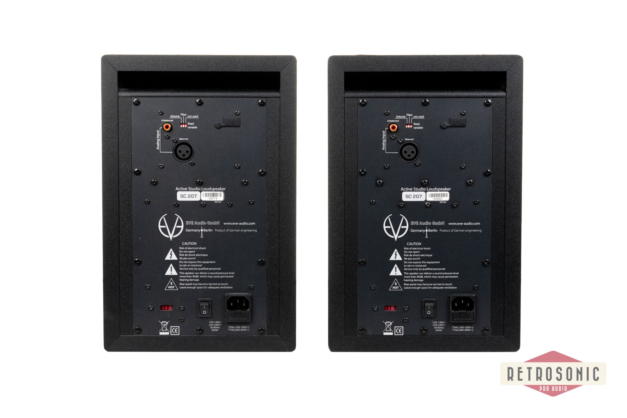 EVE Audio SC207 Active 2-Way Studio Monitor Pair