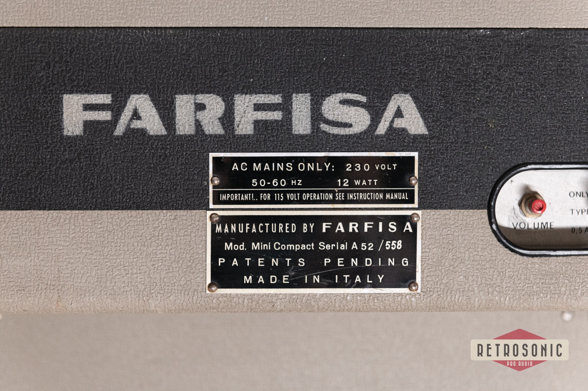 Farfisa Mini Compact Organ First Version