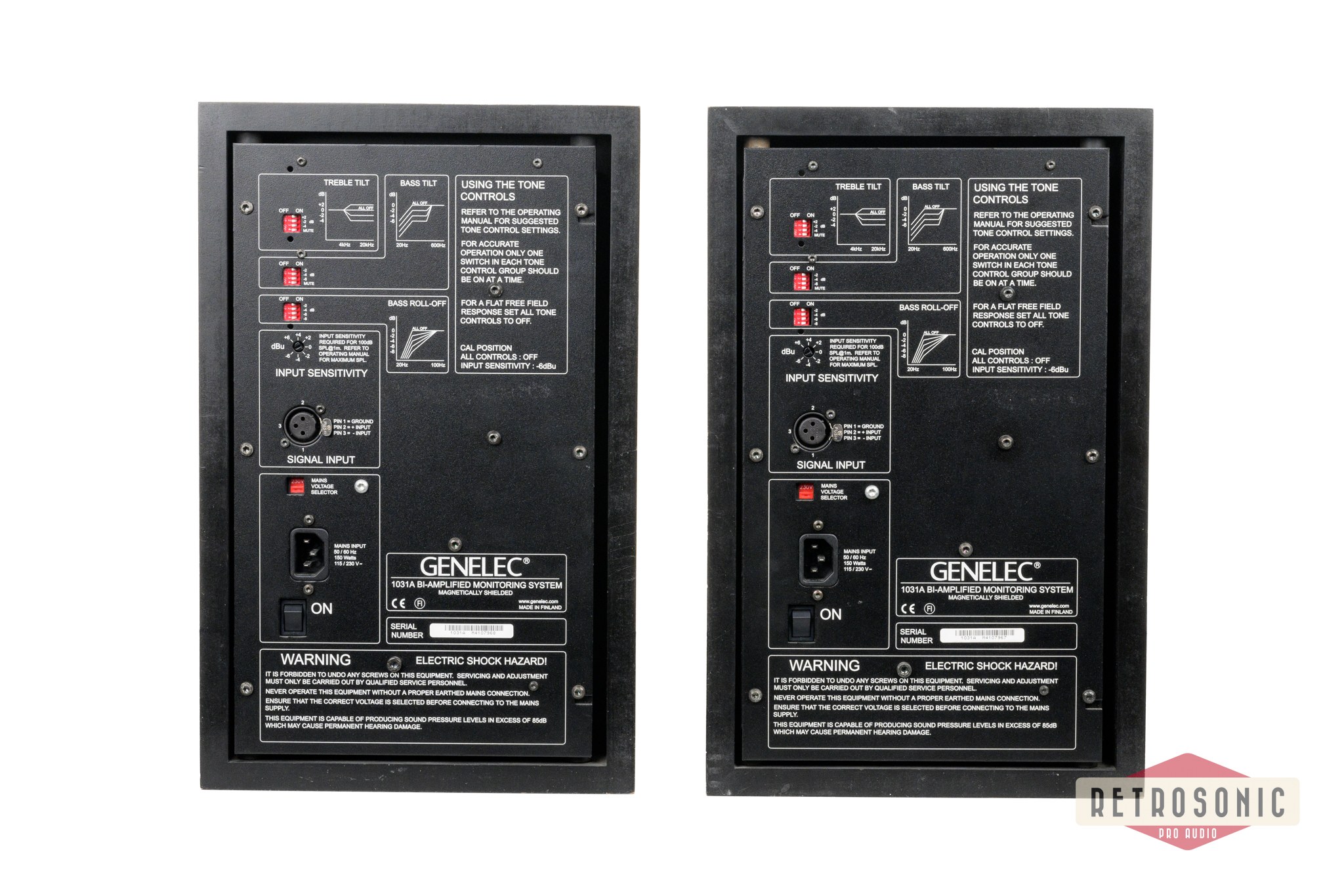 Genelec 1031A Active 2-way Speaker pair