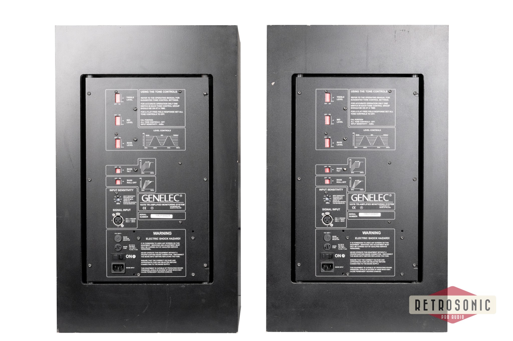 Genelec 1037B 3-Way Active Studio Monitor pair #1