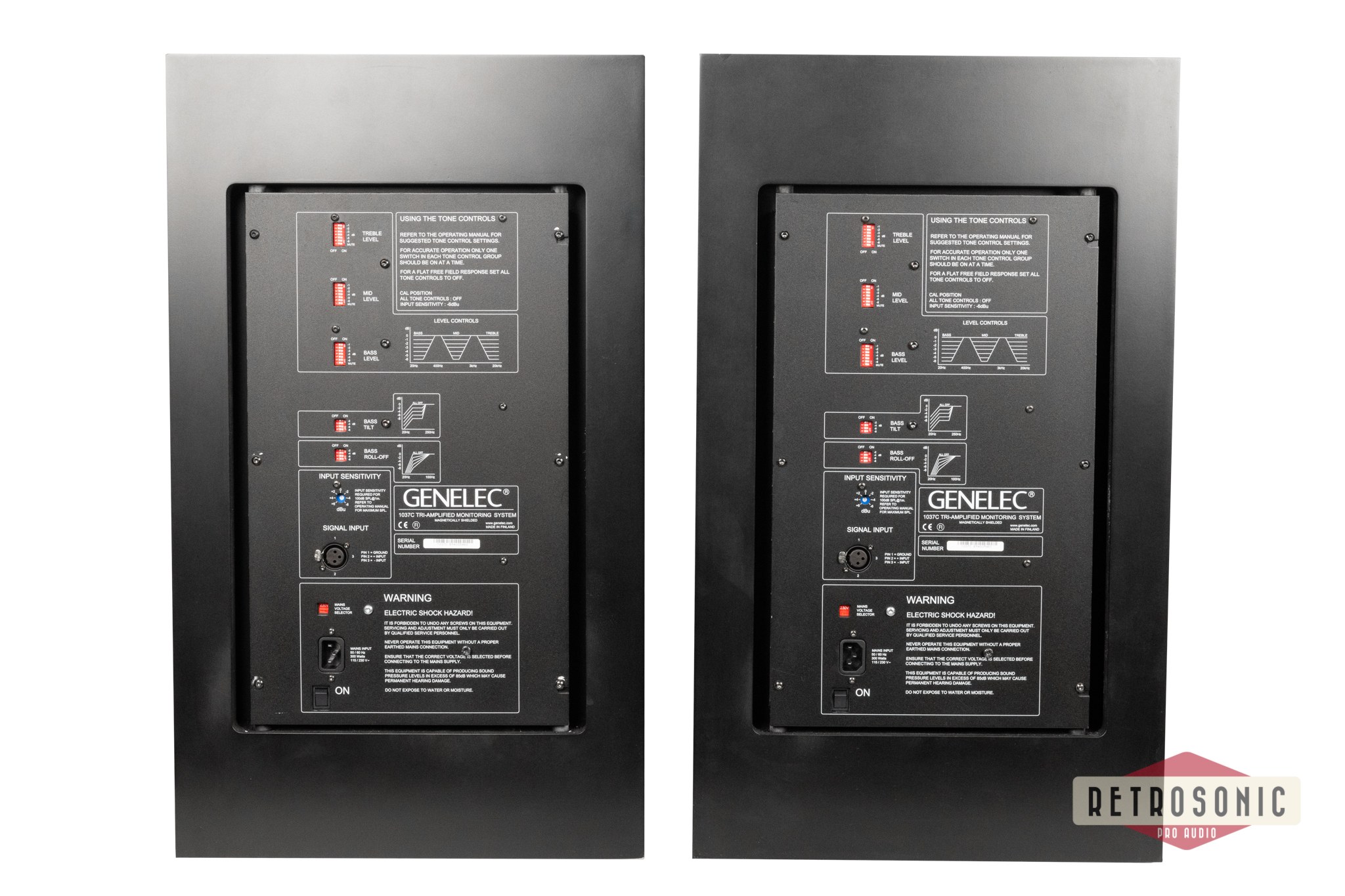 Genelec 1037C 3-Way Active Studio Monitor pair #1