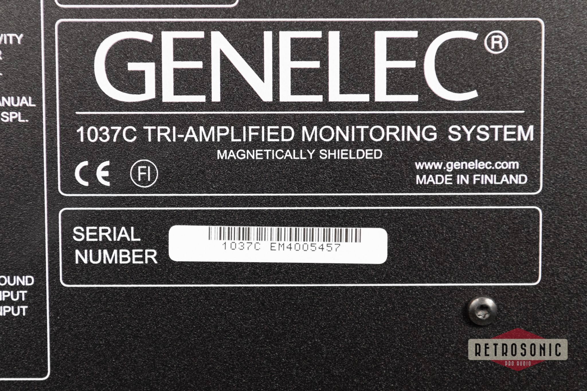 Genelec 1037C 3-Way Active Studio Monitor single unit