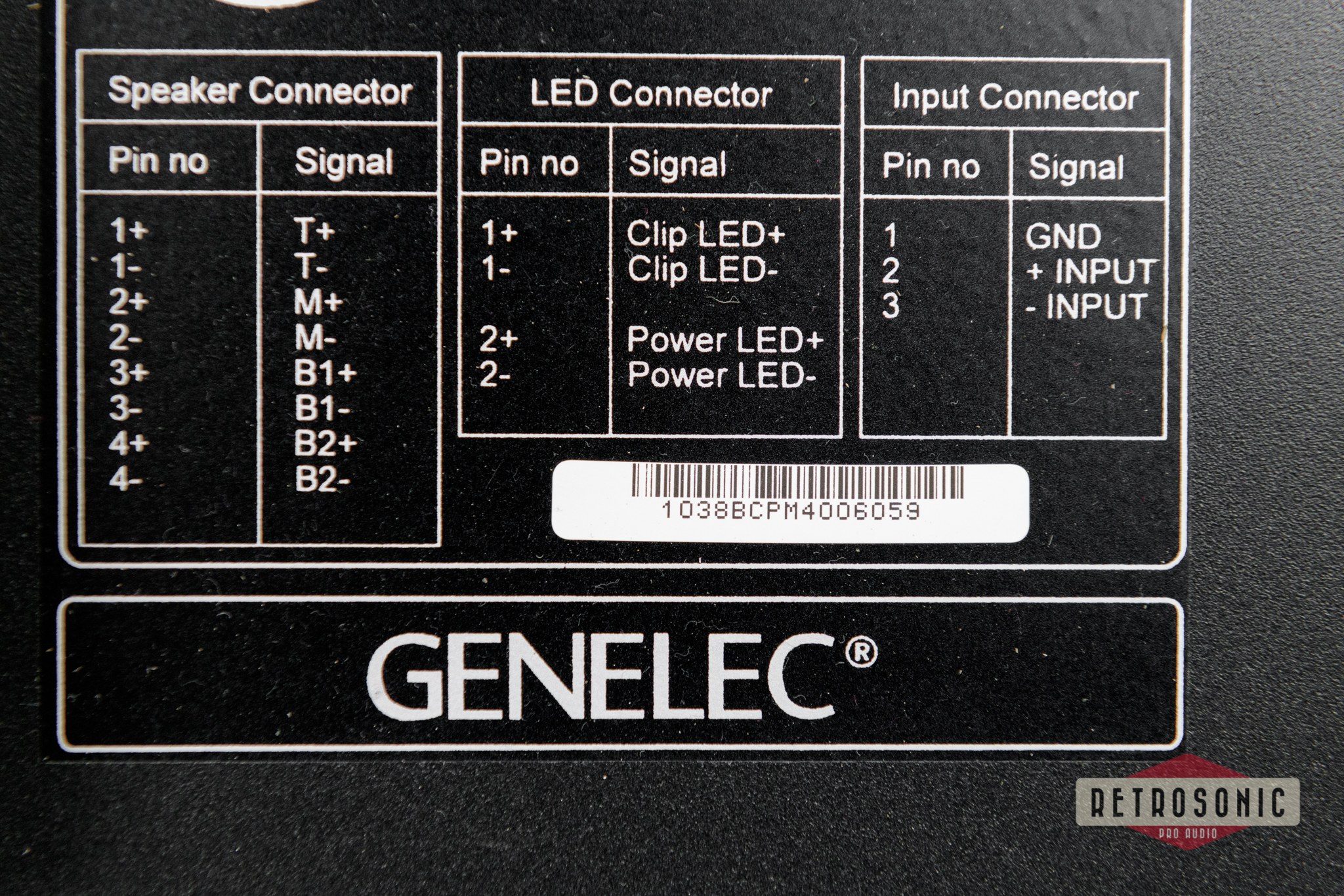 Genelec 1038BC Tri-amplified Active Monitoring System single unit  #1