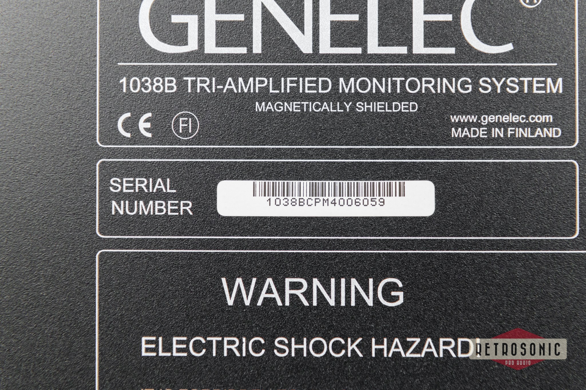 Genelec 1038BC Tri-amplified Active Monitoring System single unit  #1