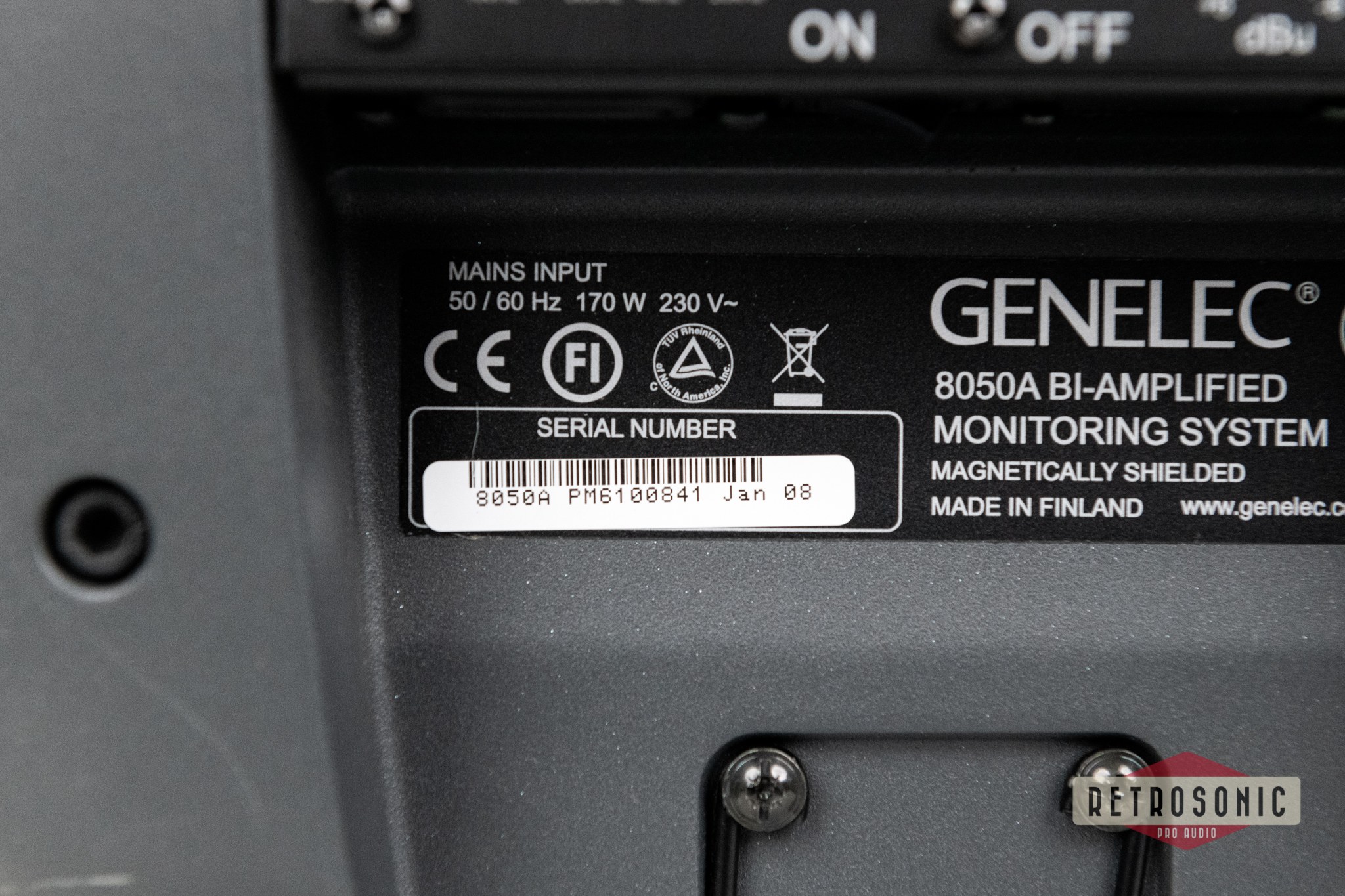 Genelec 8050A Active Studio Monitor Single unit