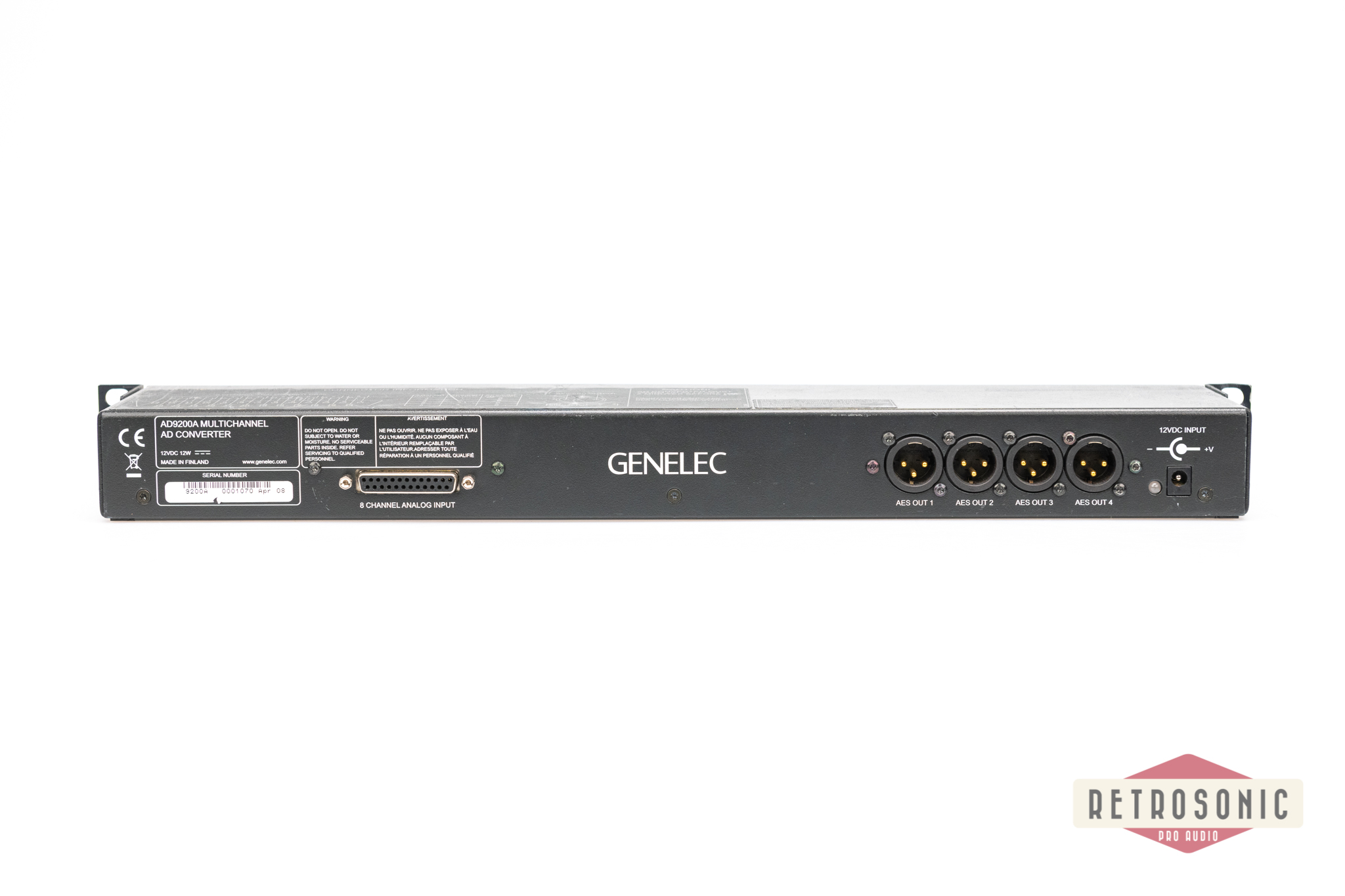 Genelec AD9200A 8-channel AD-Converter DB25 Analog - AES/EBU Digital (s.0170)
