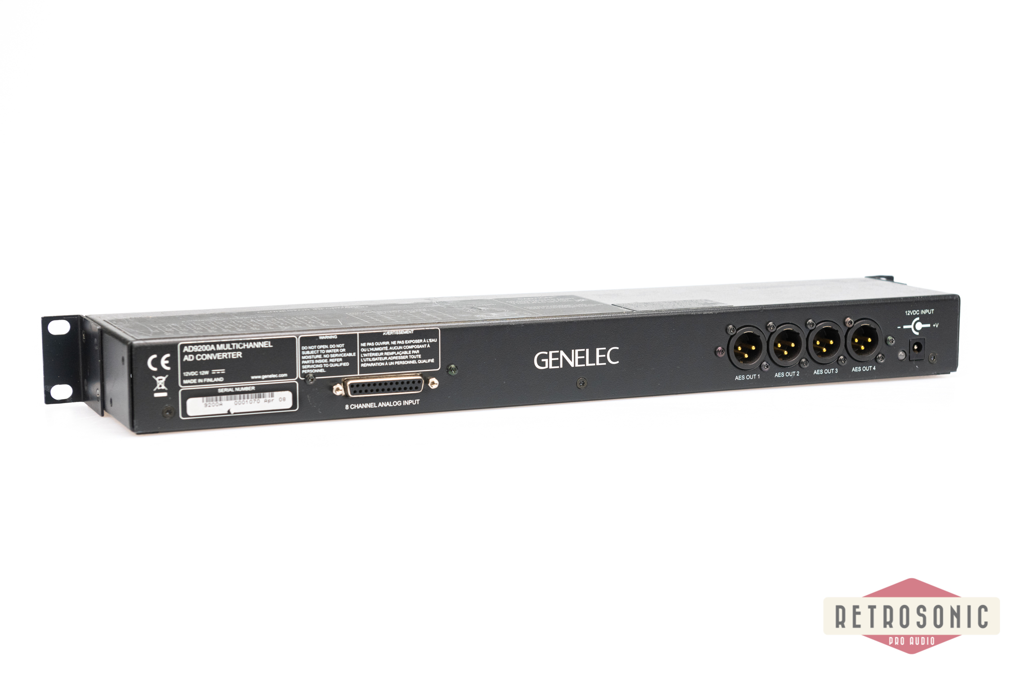 Genelec AD9200A 8-channel AD-Converter DB25 Analog - AES/EBU Digital (s.0170)