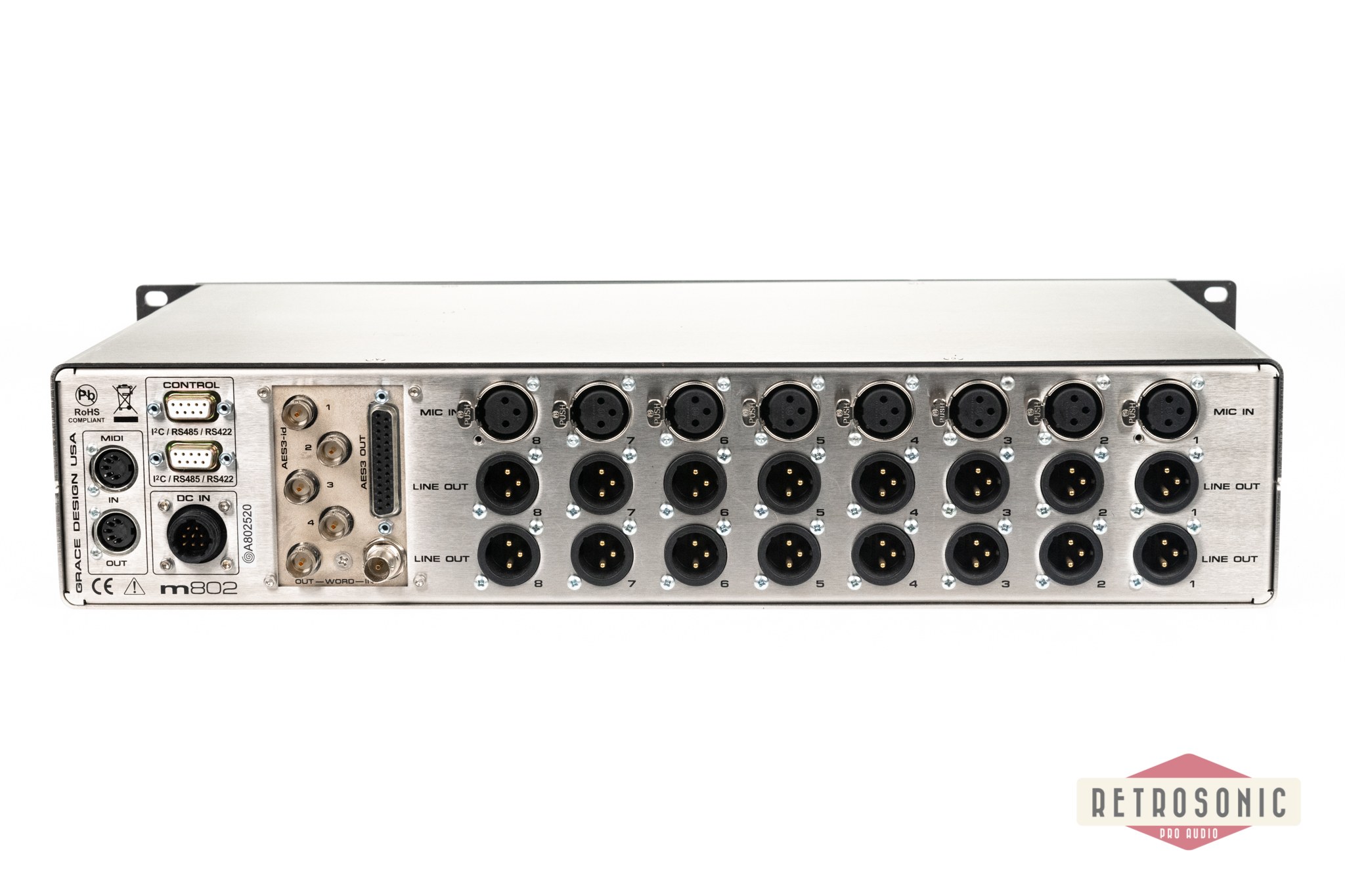 Grace Design m802 8-ch Mic Pre, 8-ch AES Out Option #1