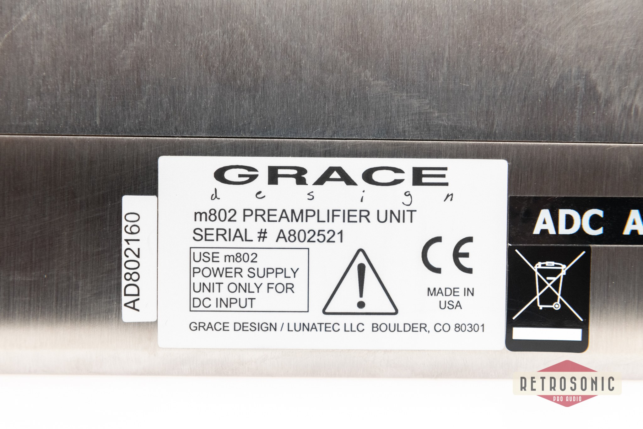 Grace Design m802 8-ch Mic Pre, 8-ch AES out option #2
