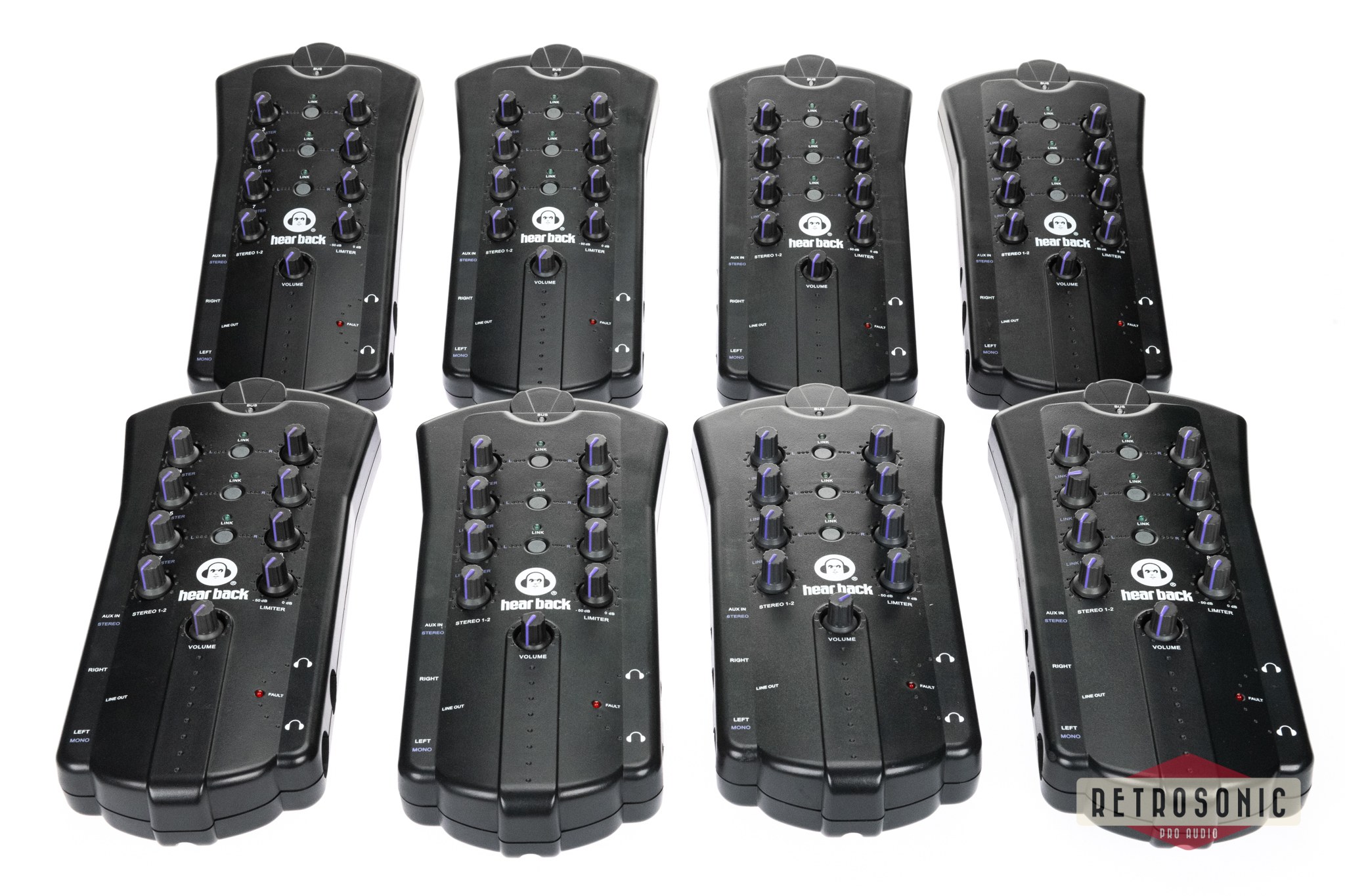 Hear Technologies Hearback System 8 pcs HB-MIX1 personal mixer and HB-4 PAK1 HUB