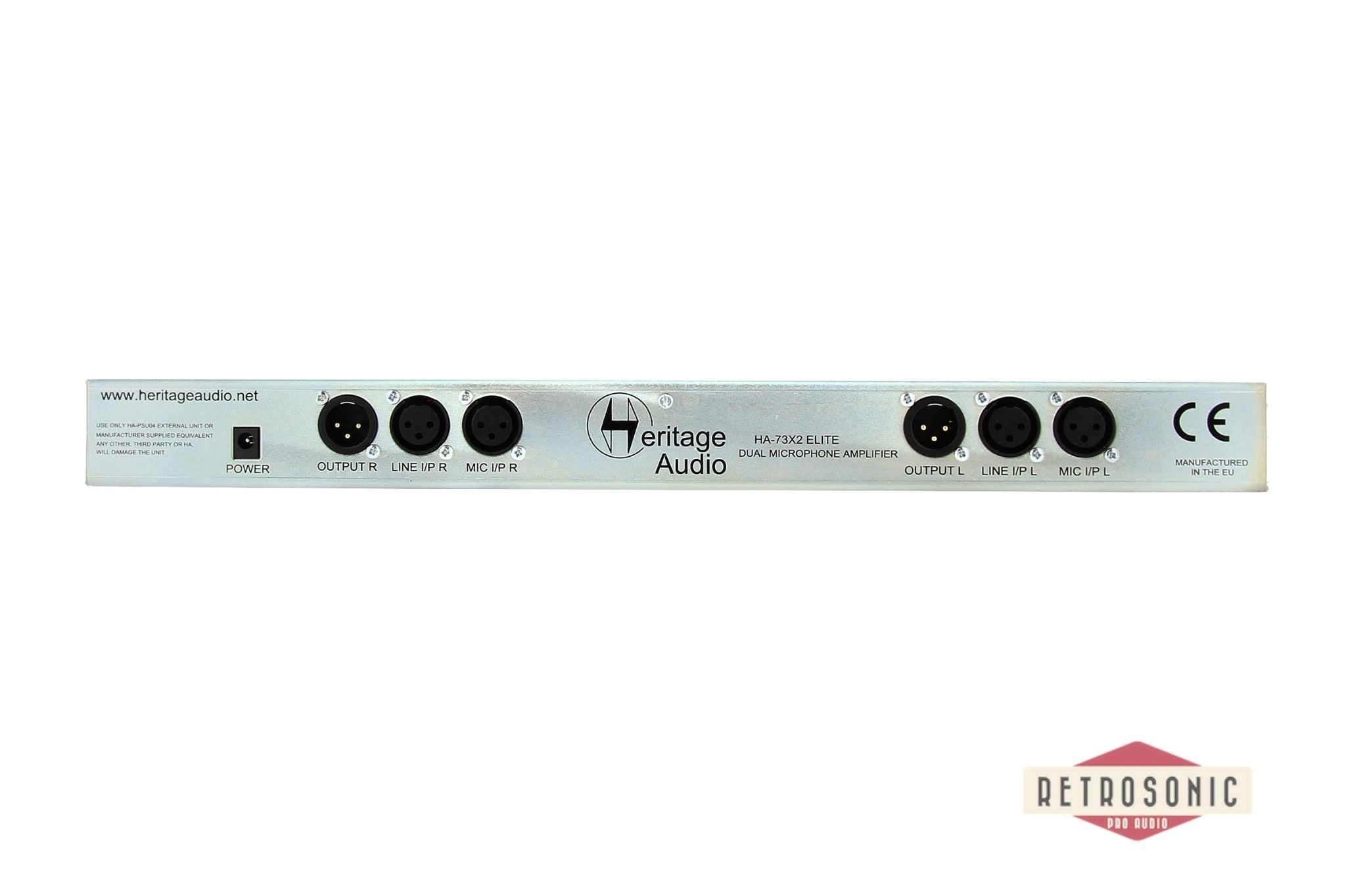 Heritage Audio Elite HA 73EQX2 Dual Mic Preamp /Equalizer