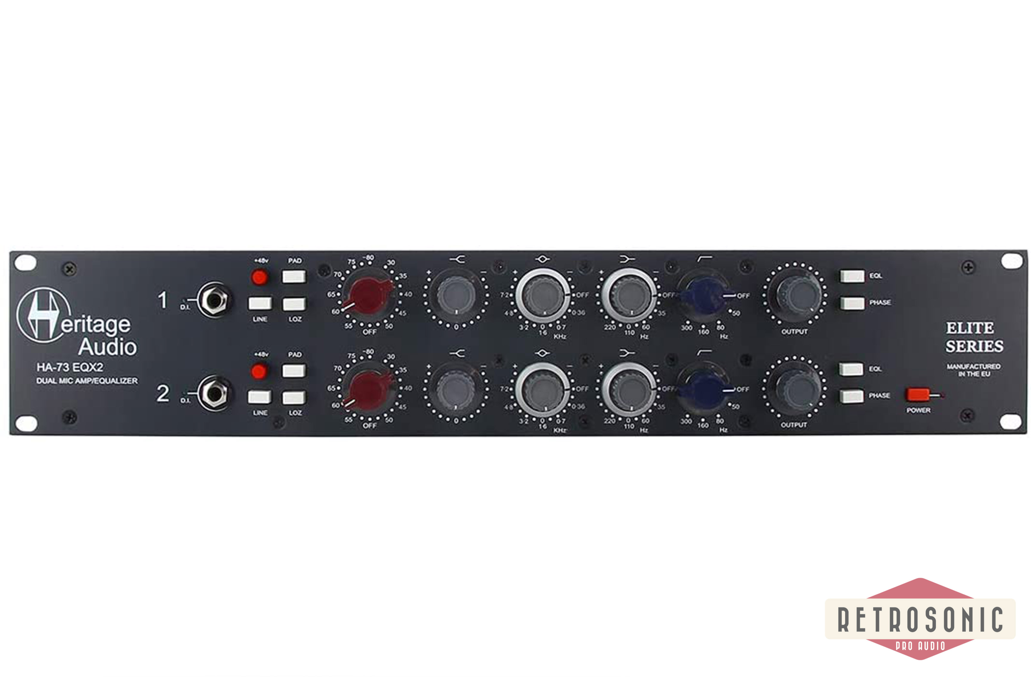 Heritage Audio HA73EQX2 Dual Mic Preamp /equalizer Elite Series