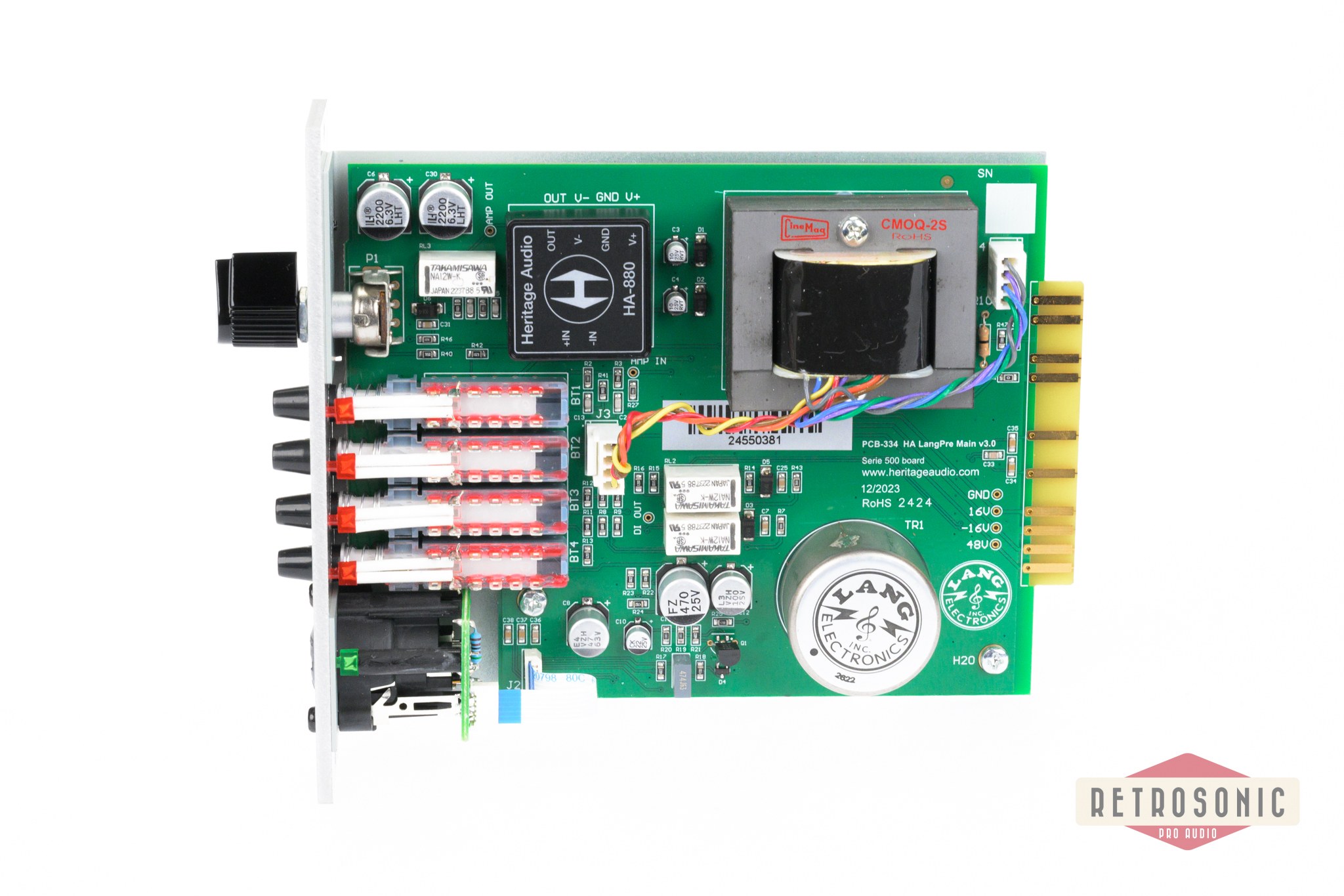 Heritage Audio LANG 312L 500 Series Preamp