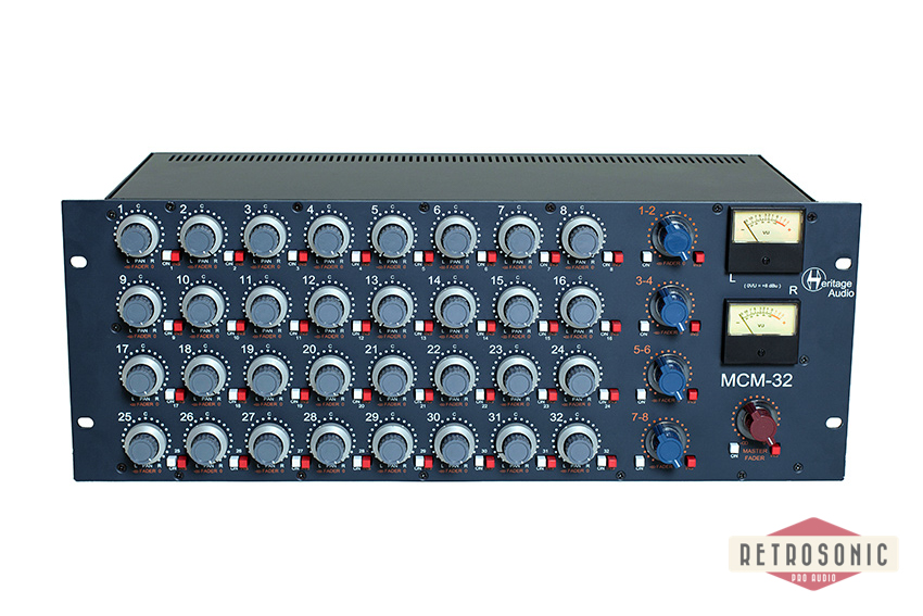 Heritage Audio MCM 32, 32 Ch mixer with 8 subgroups and inserts