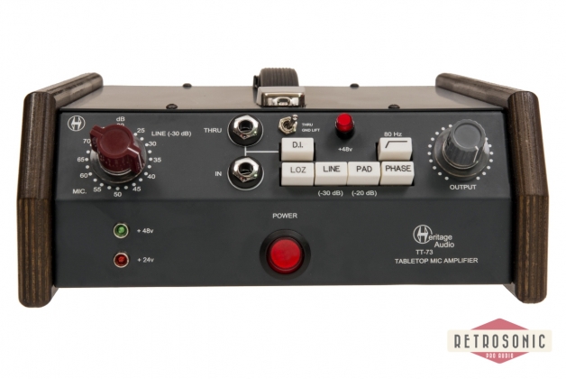 Heritage Audio TT 73 Mono Mic Preamp DI in Tabletop Format