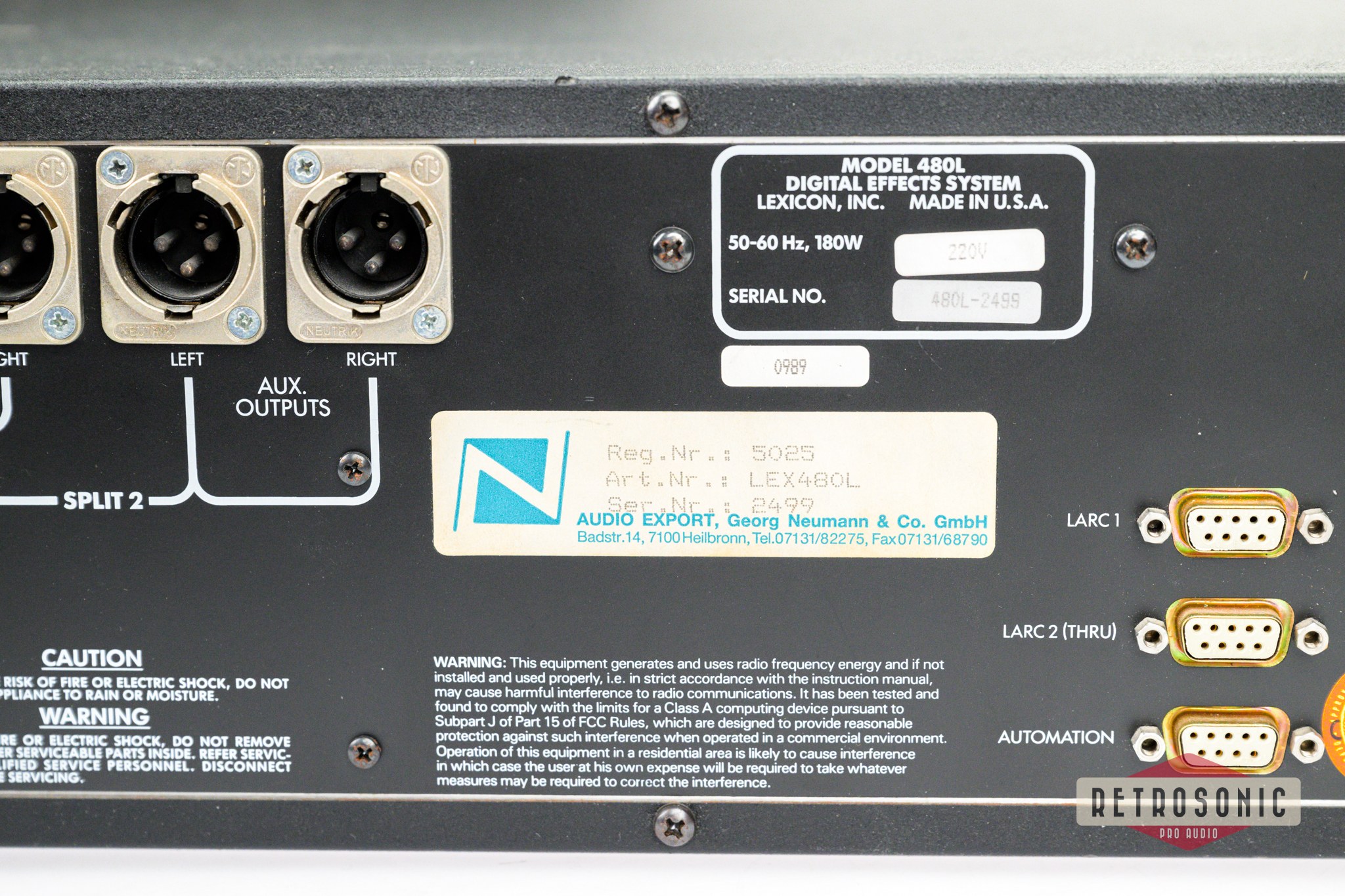 Lexicon 480L V4.1 Digital Effects System w. Samplimg Memory Expansion