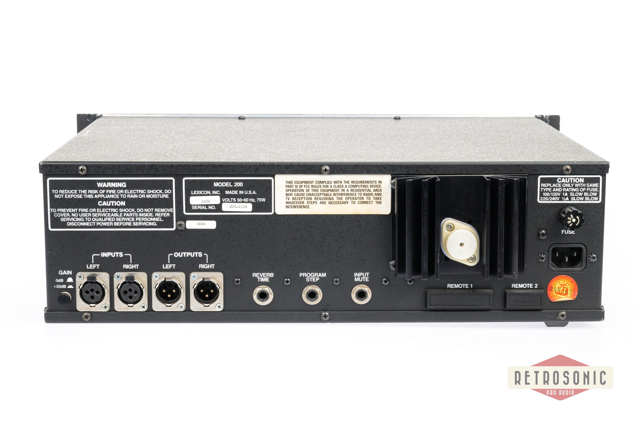 Lexicon Model 200 Digital Reverberator #200-2158