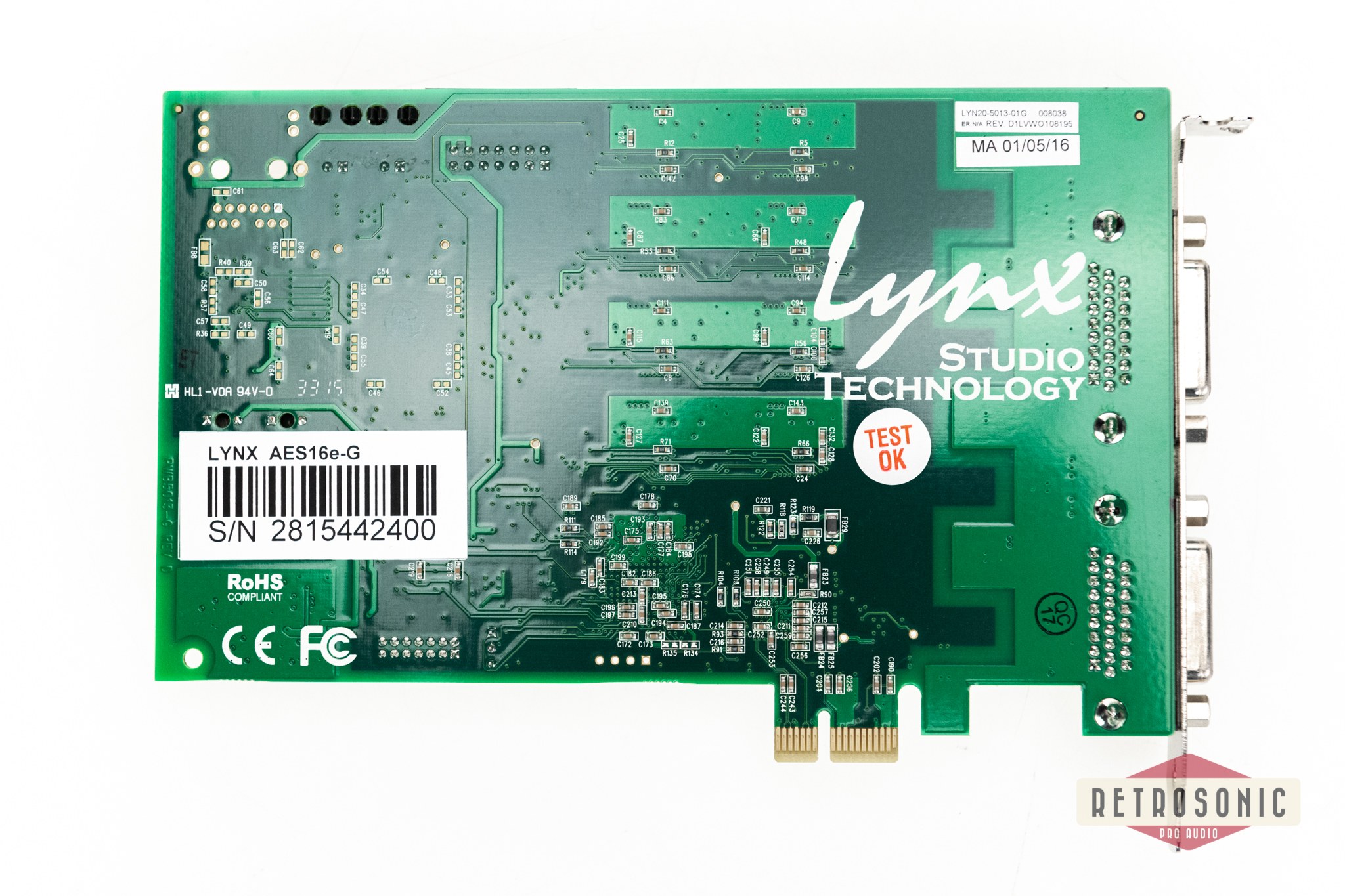 Lynx AES16e-G Multichannel AES/EBU PCIe Card