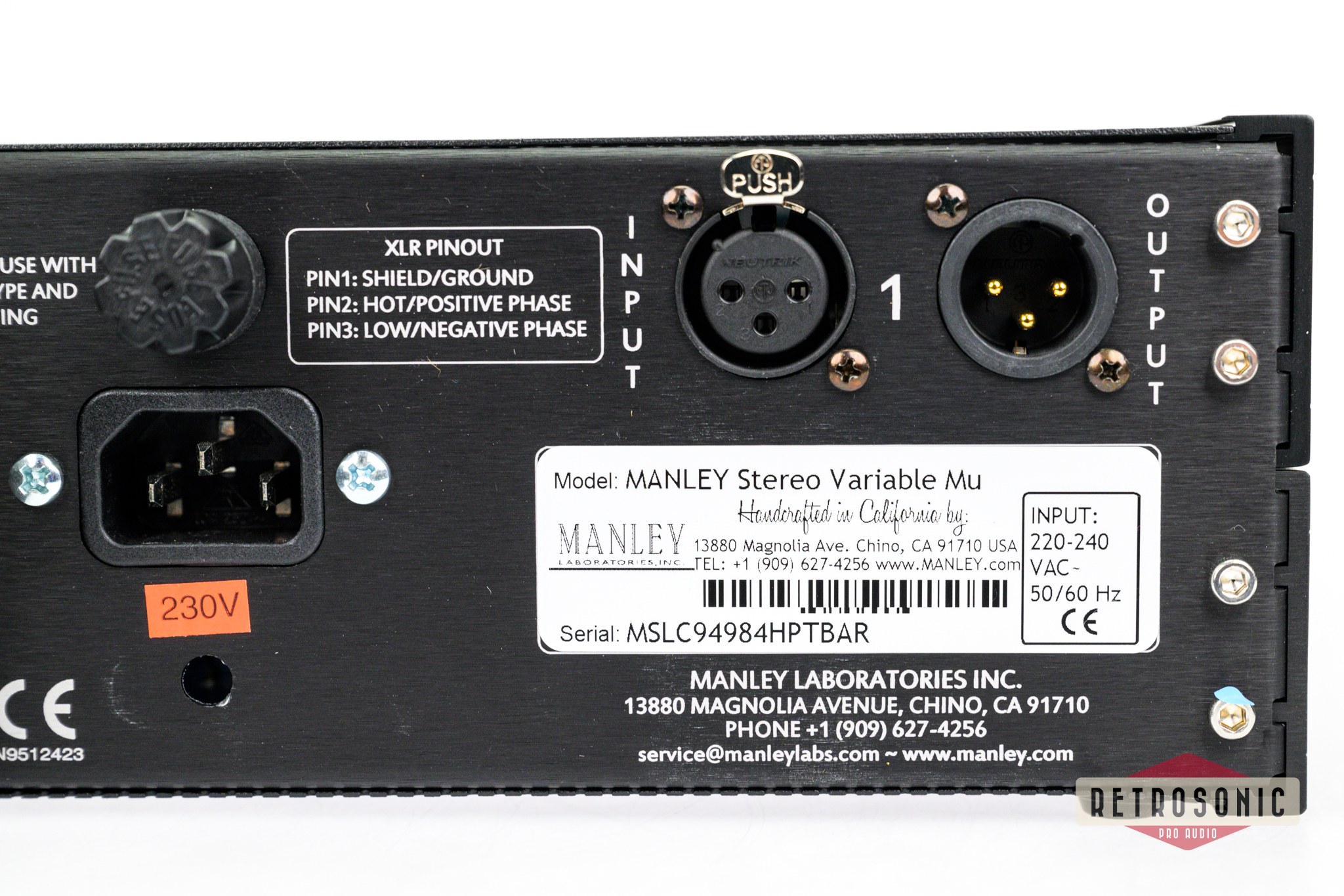 Manley Stereo Variable Mu w. T-Bar Mod Option 30th Anniversary