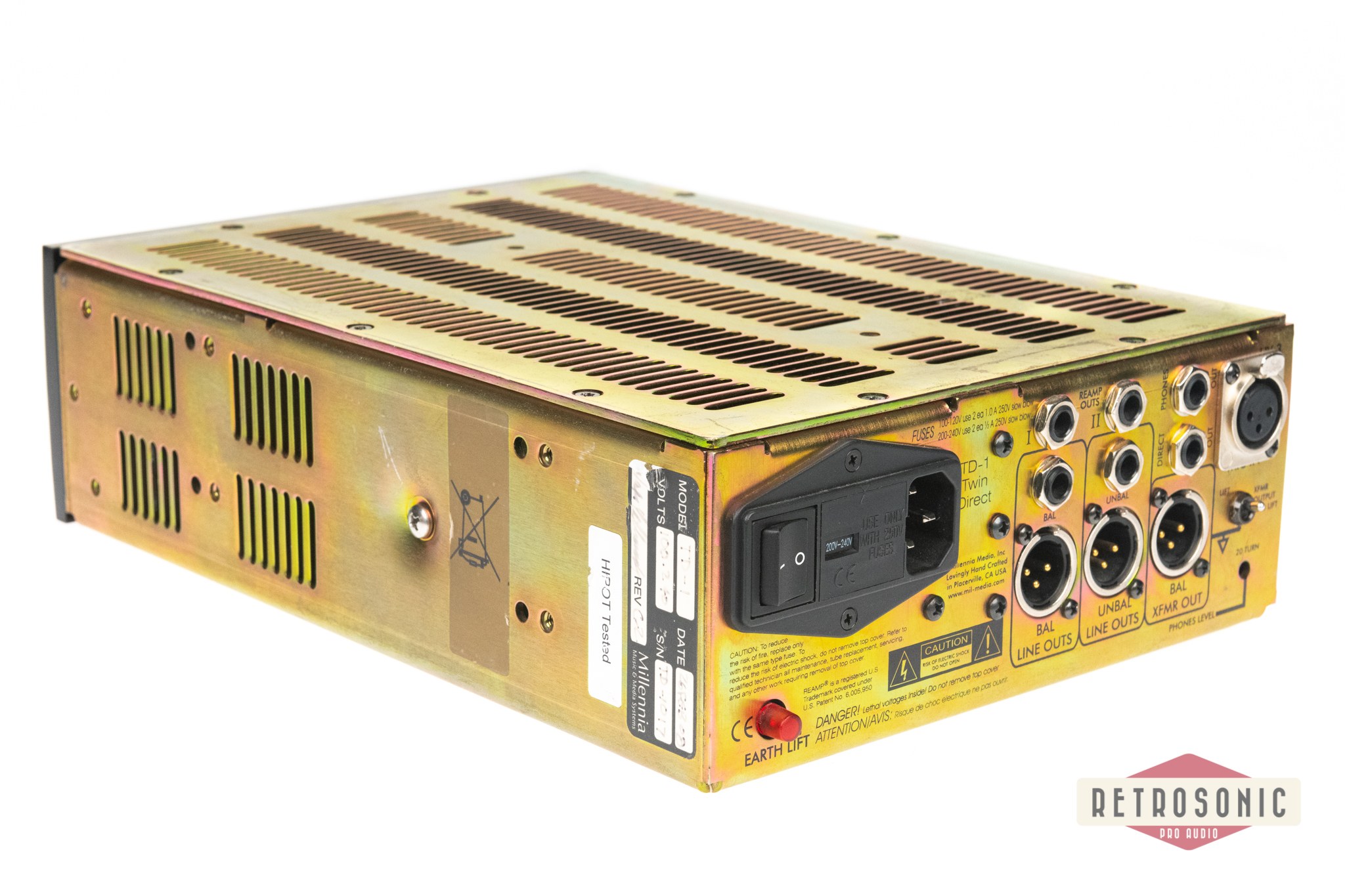 Millennia TD-1 Twin Topology Half Rack Channel Strip