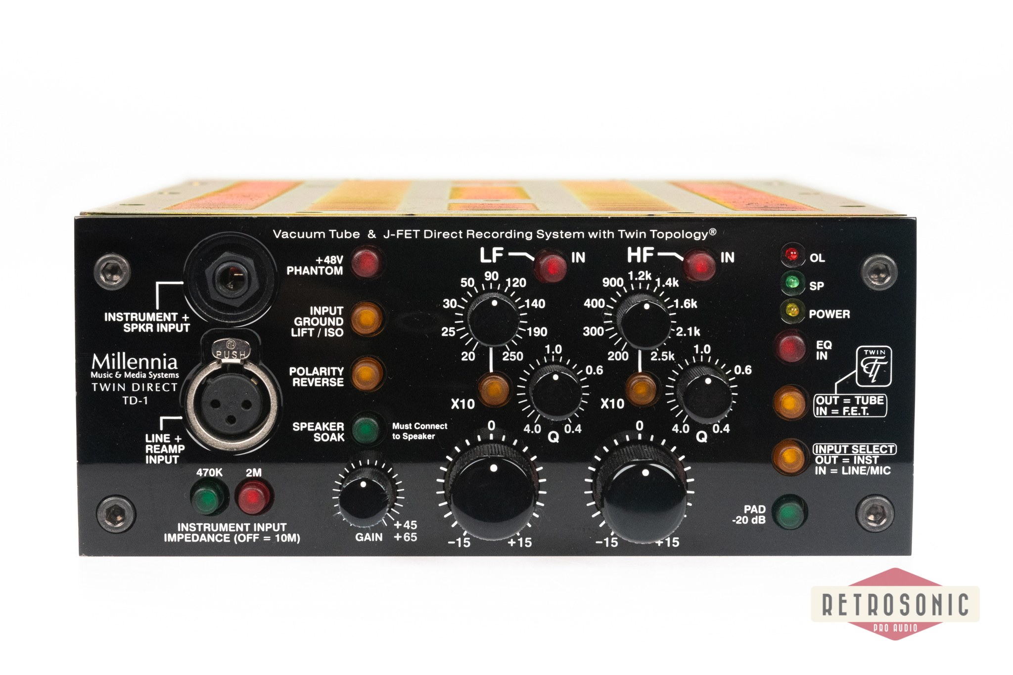 Millennia TD-1 Twin Topology Half Rack Channel Strip