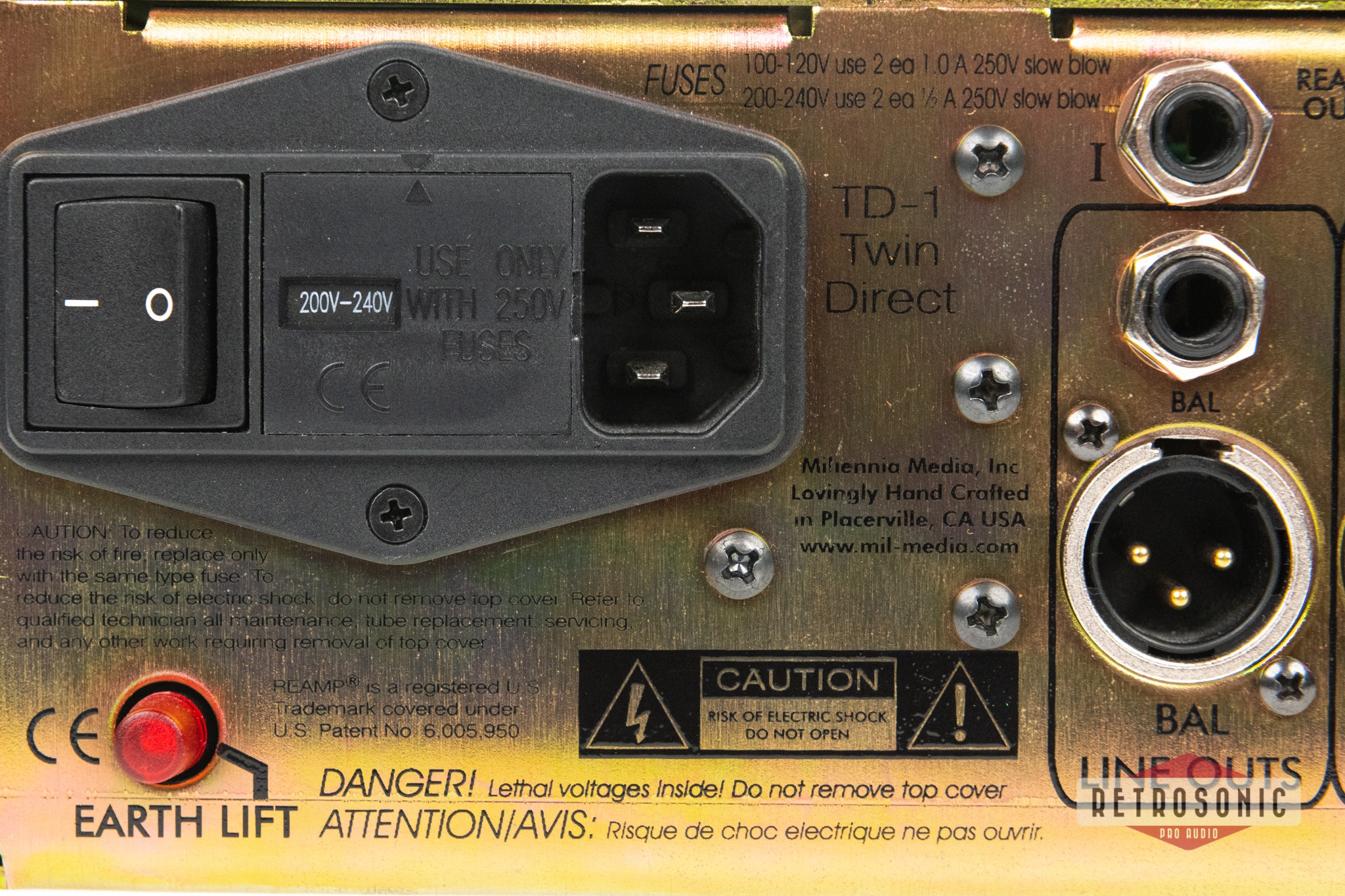 Millennia TD-1 Twin Topology Half Rack Channel Strip