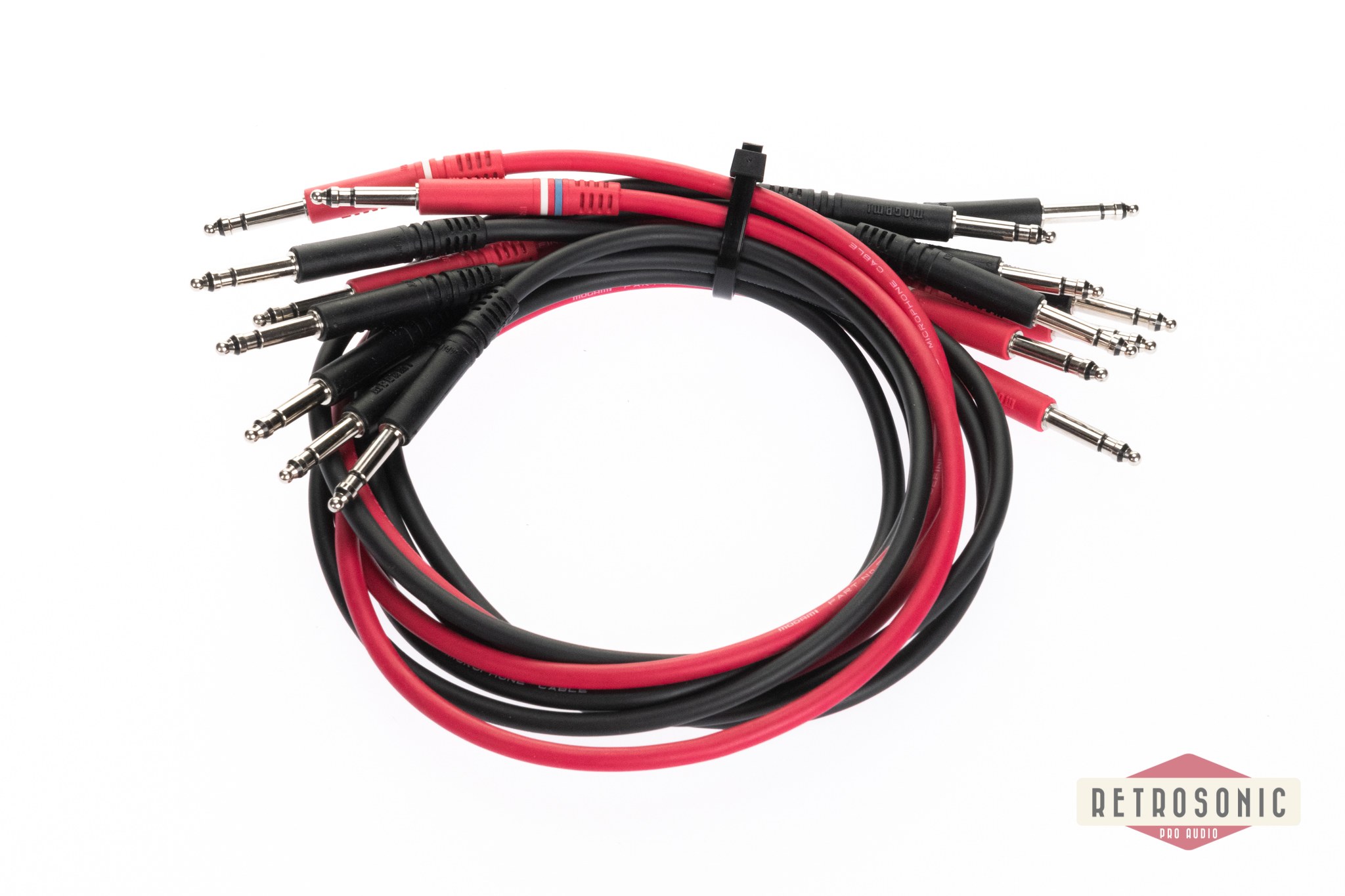 Mogami Bantam Quad Patch Cable 40cm set of 8 pcs mixed Black & Red