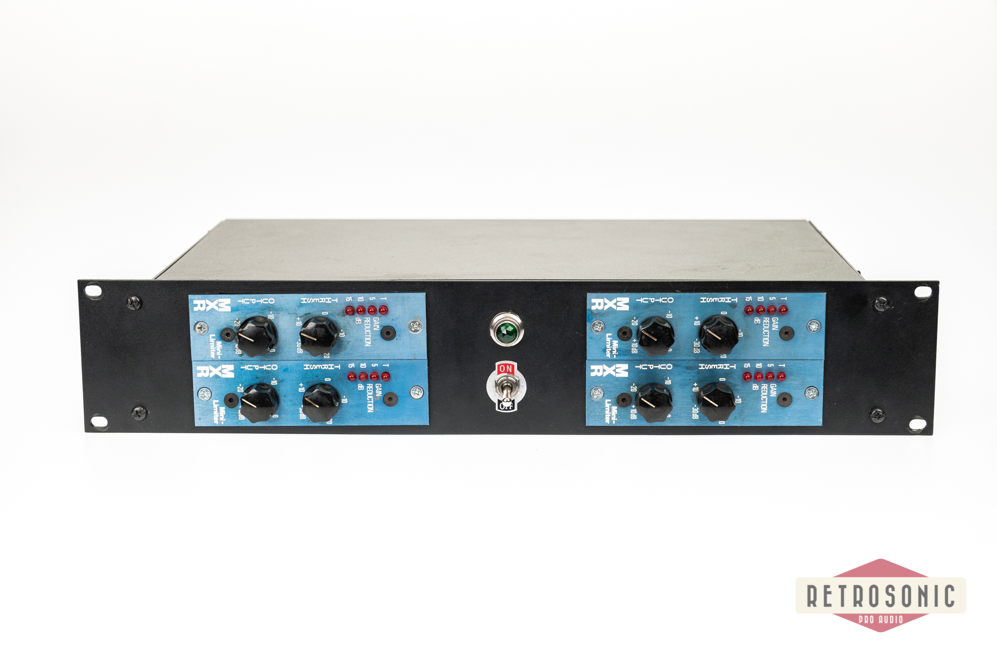 MXR 4 pcs Mini-Limiter Blue 2U rack