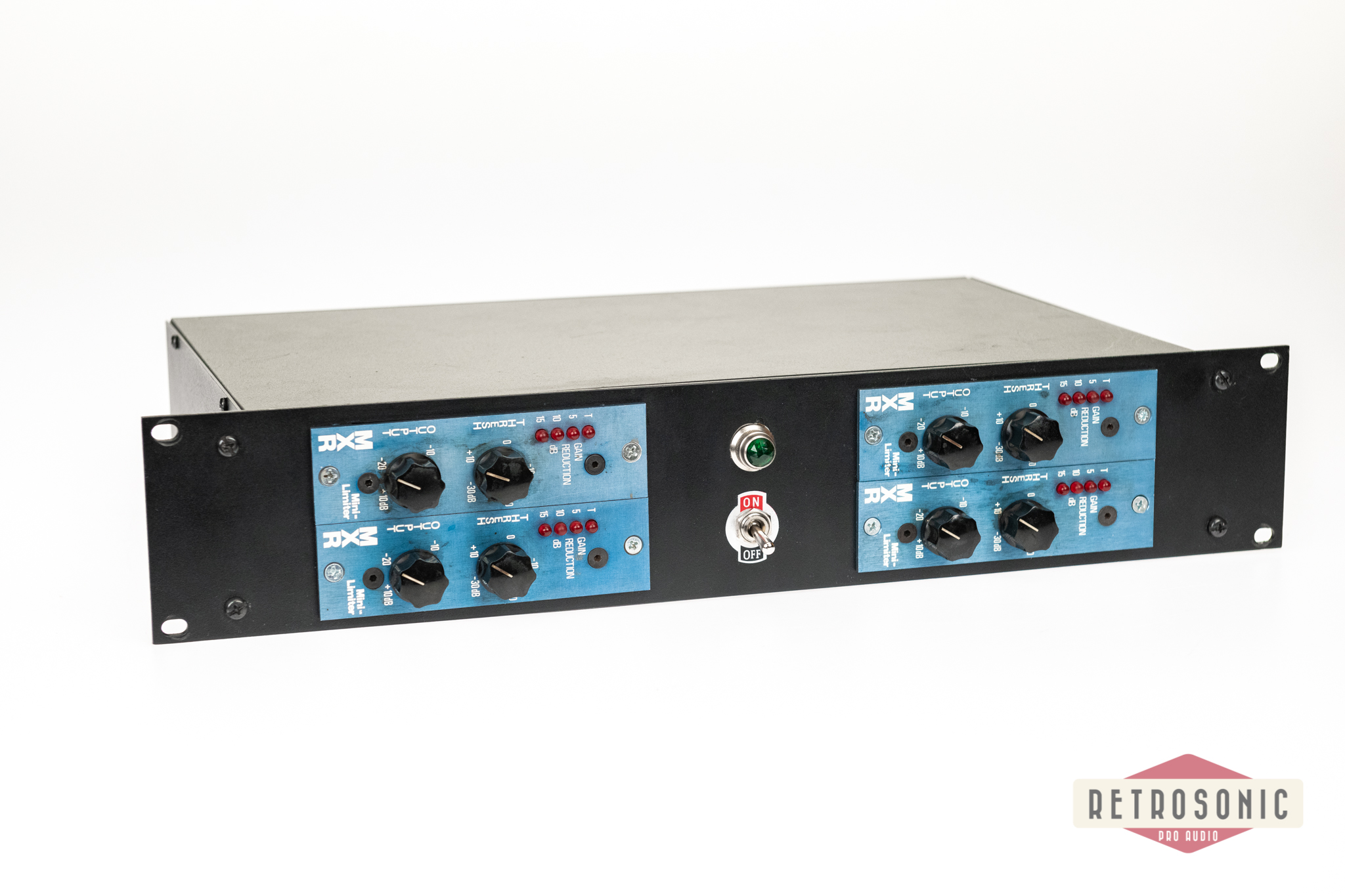 MXR 4 pcs Mini-Limiter Blue 2U rack