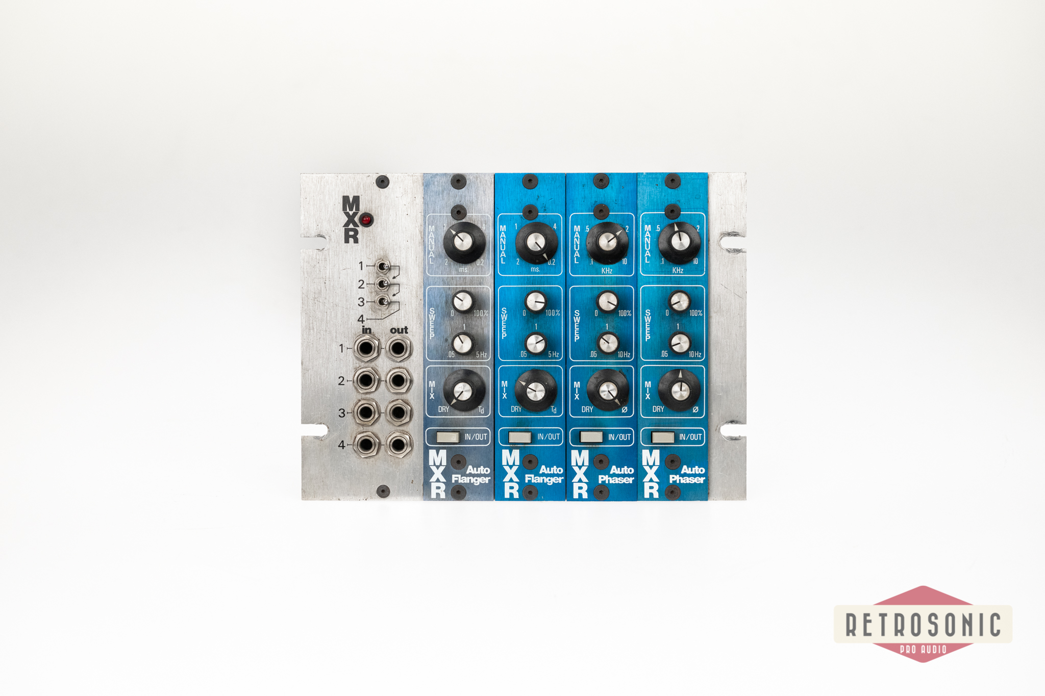 MXR rack 2 x Auto Flanger M111 + 2 x Phaser M110